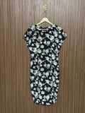 Black Floral Print Long Top