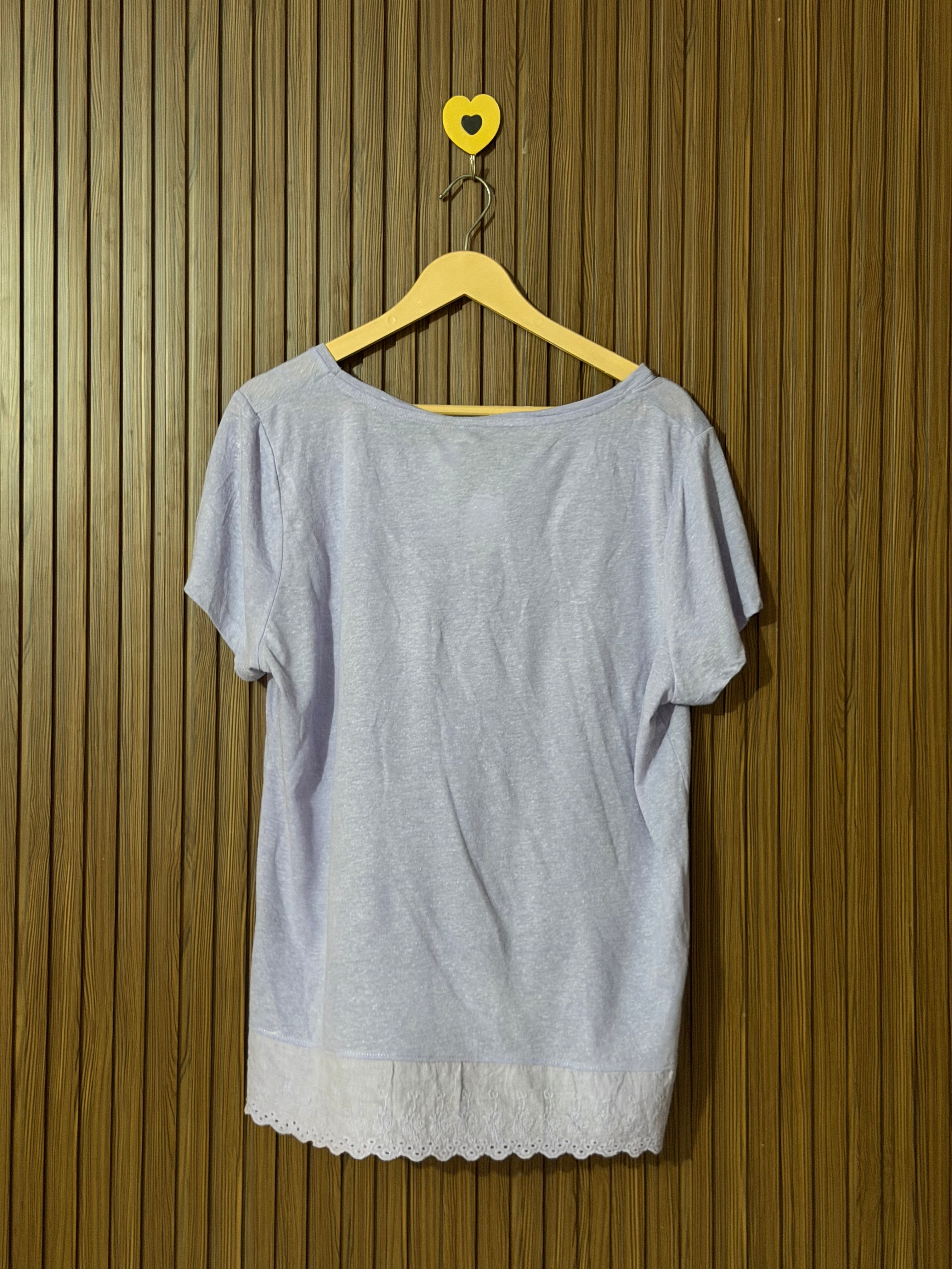 Soft Cotton V-Neck Half Sleeves Top