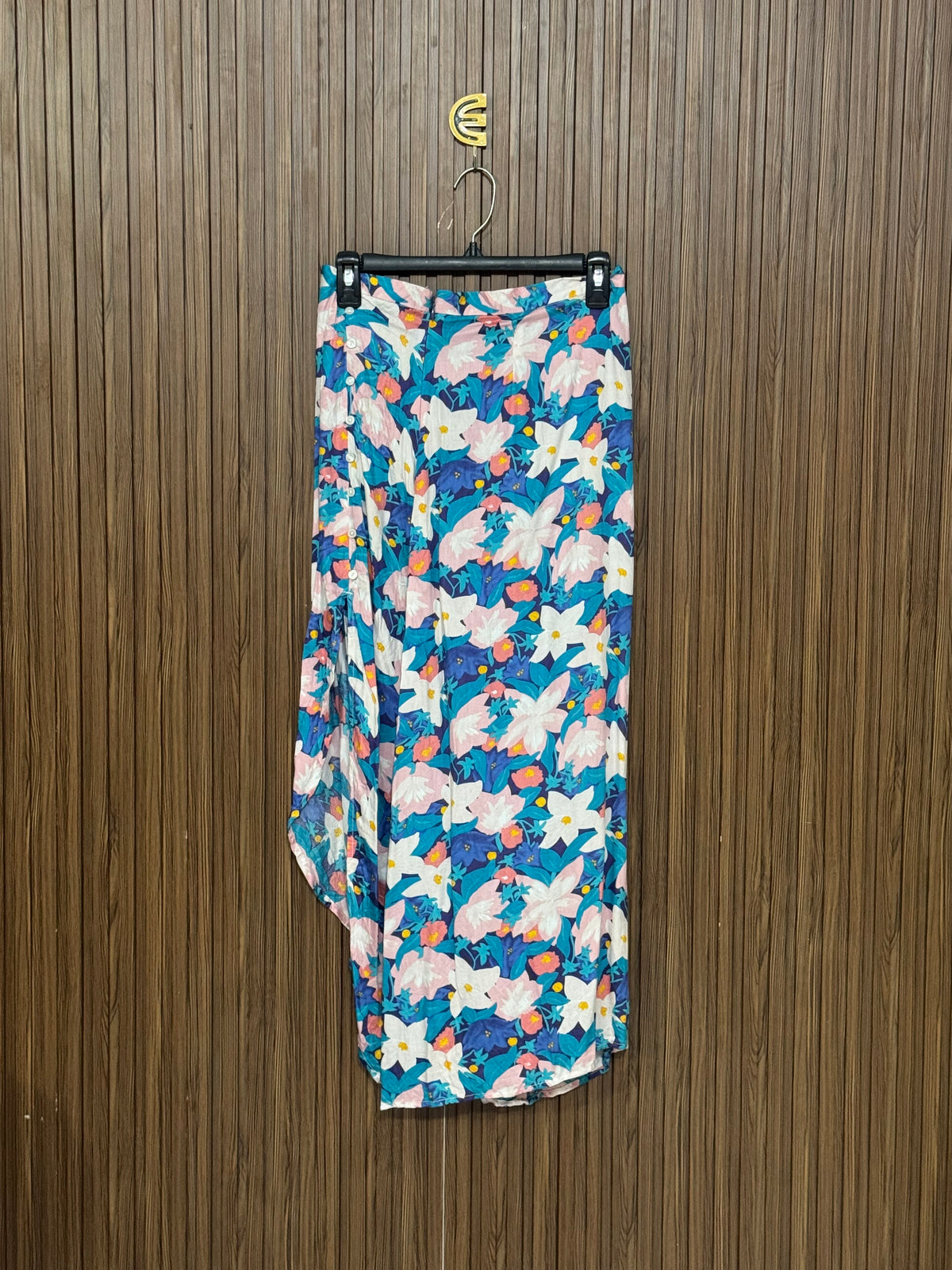 Waist 28 Length 35 Fabric Silk Blue Skirt