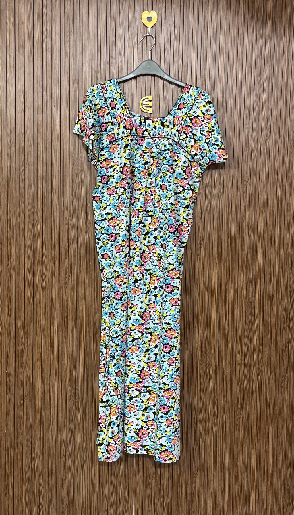 Short Sleeve Floral long Top