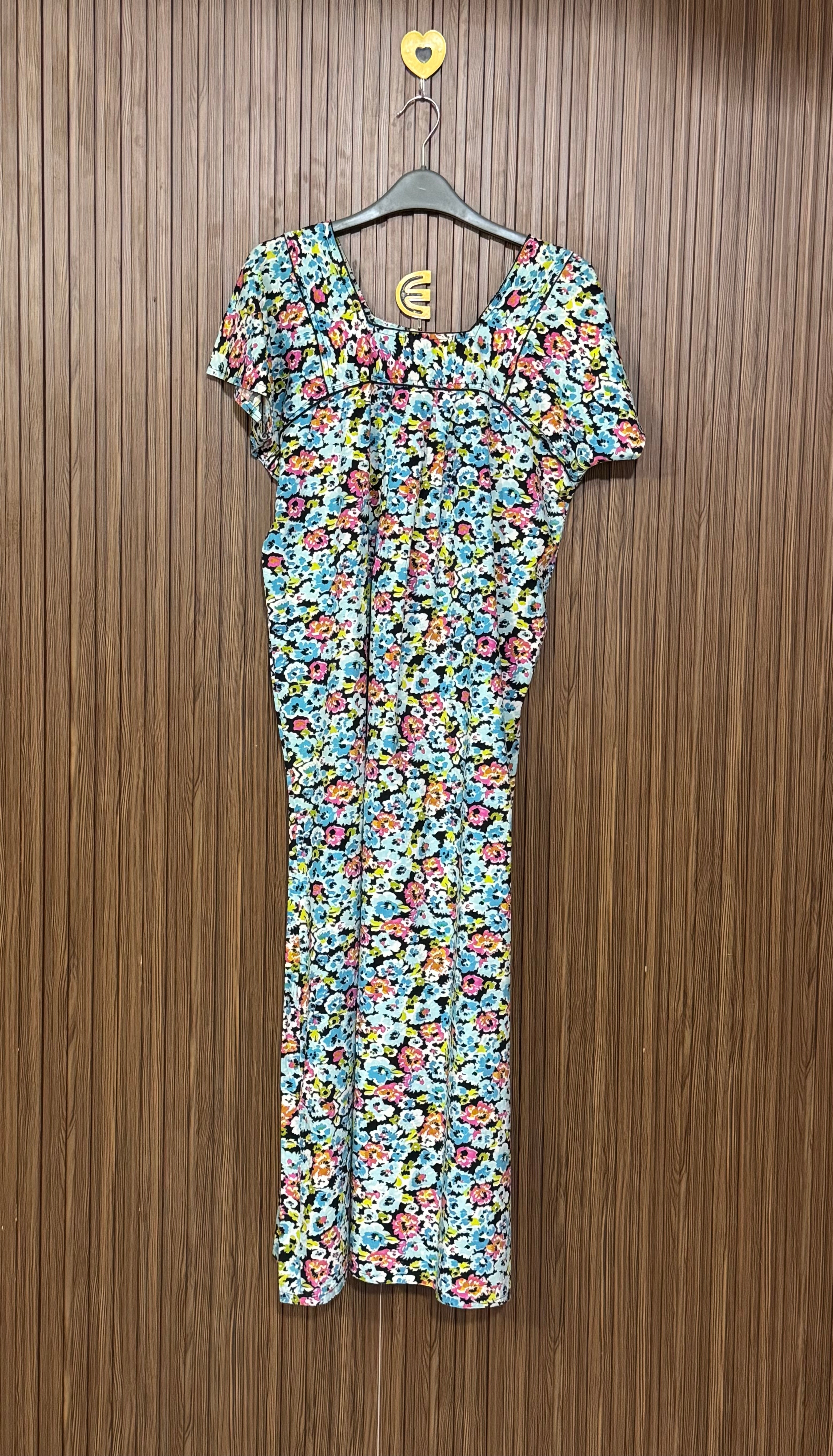 Short Sleeve Floral long Top