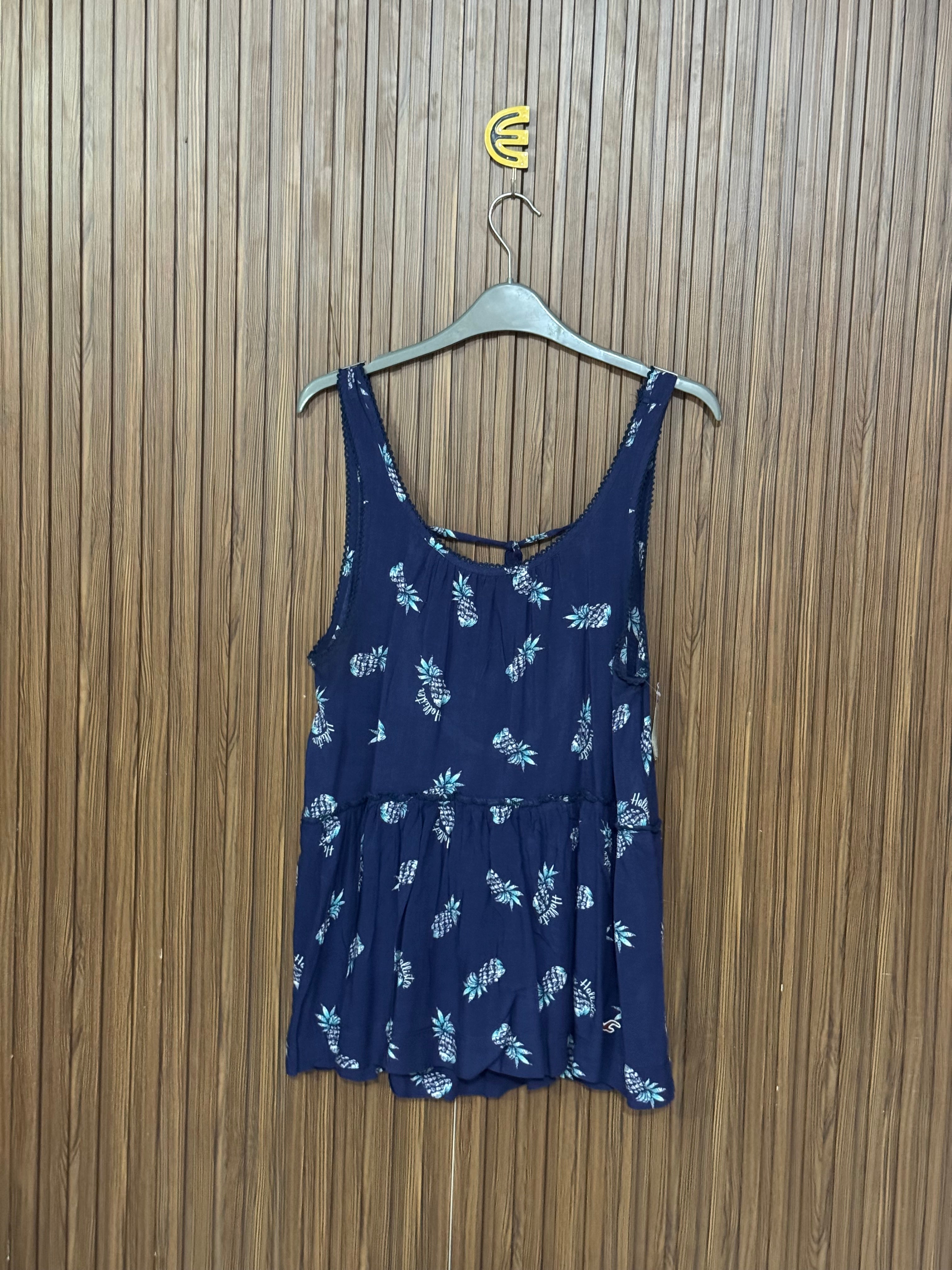 Blue Casual Summer Sleeveless Top