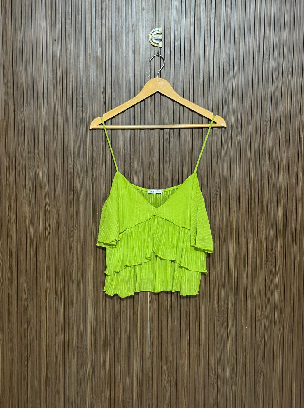 Chest 17 Length 22 Fabric Shifon Net Green