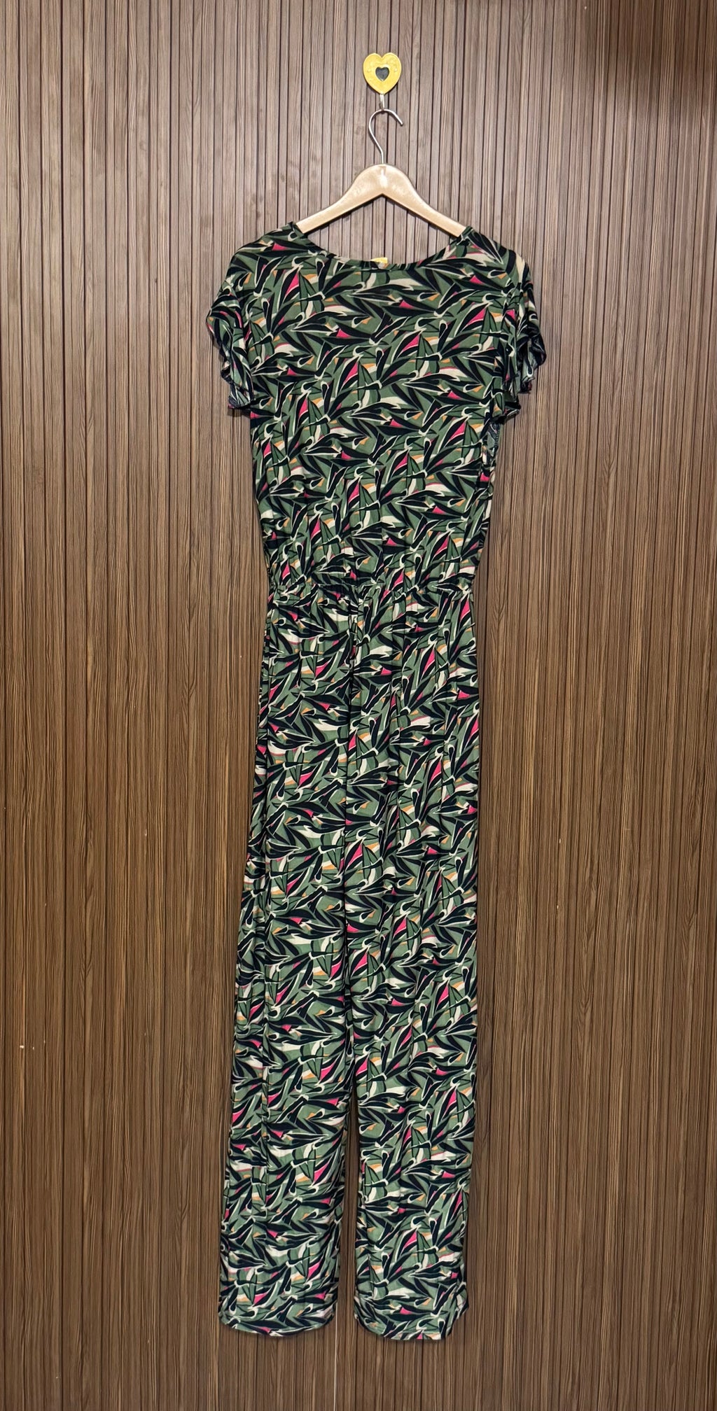 Green Printed Maxi Jumpsuit