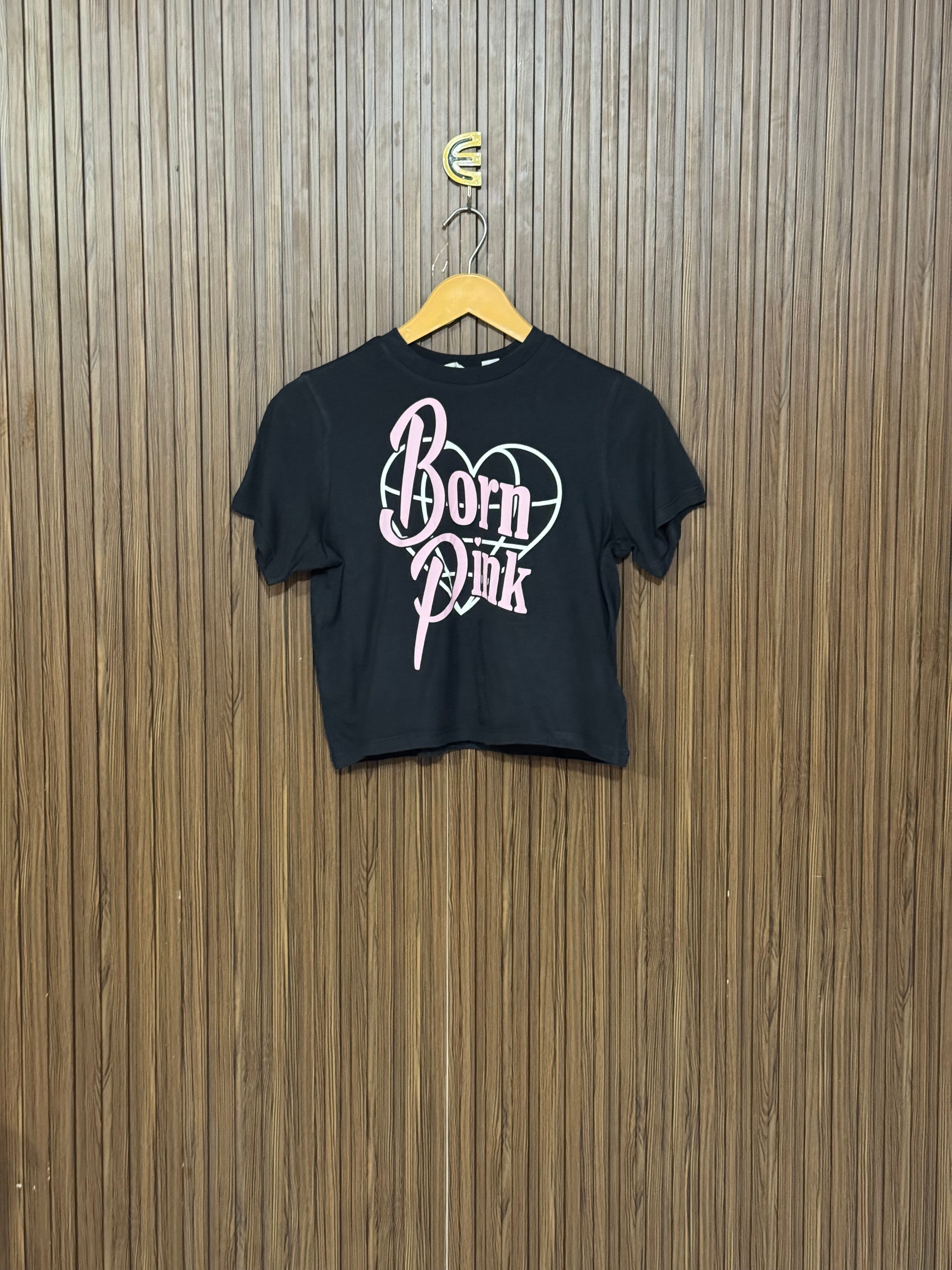 Chest 17 Length 17 Casual Black Printed Top