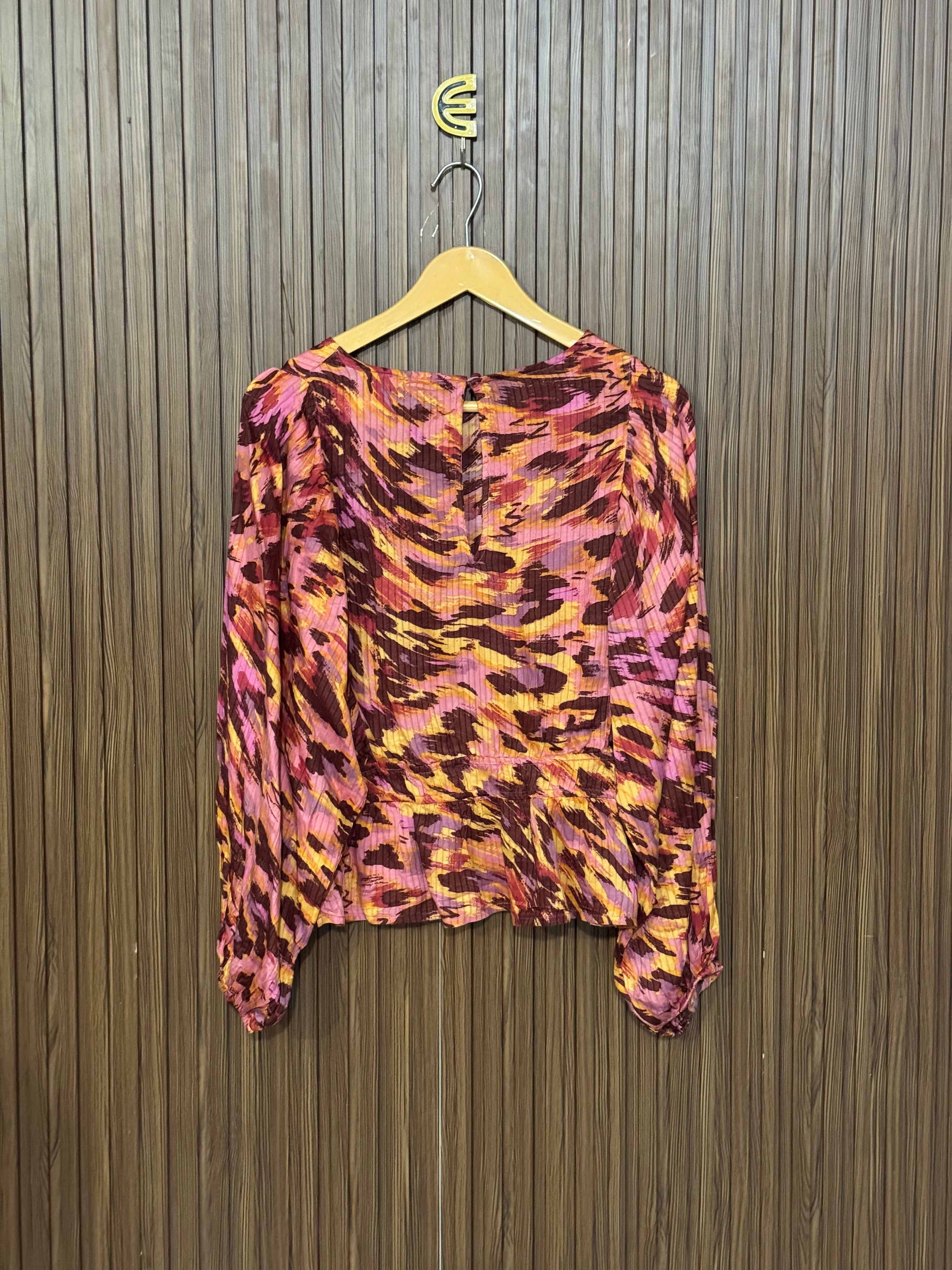Chest 19 Baggy Length 21 Fabric Shifon Abstract Top