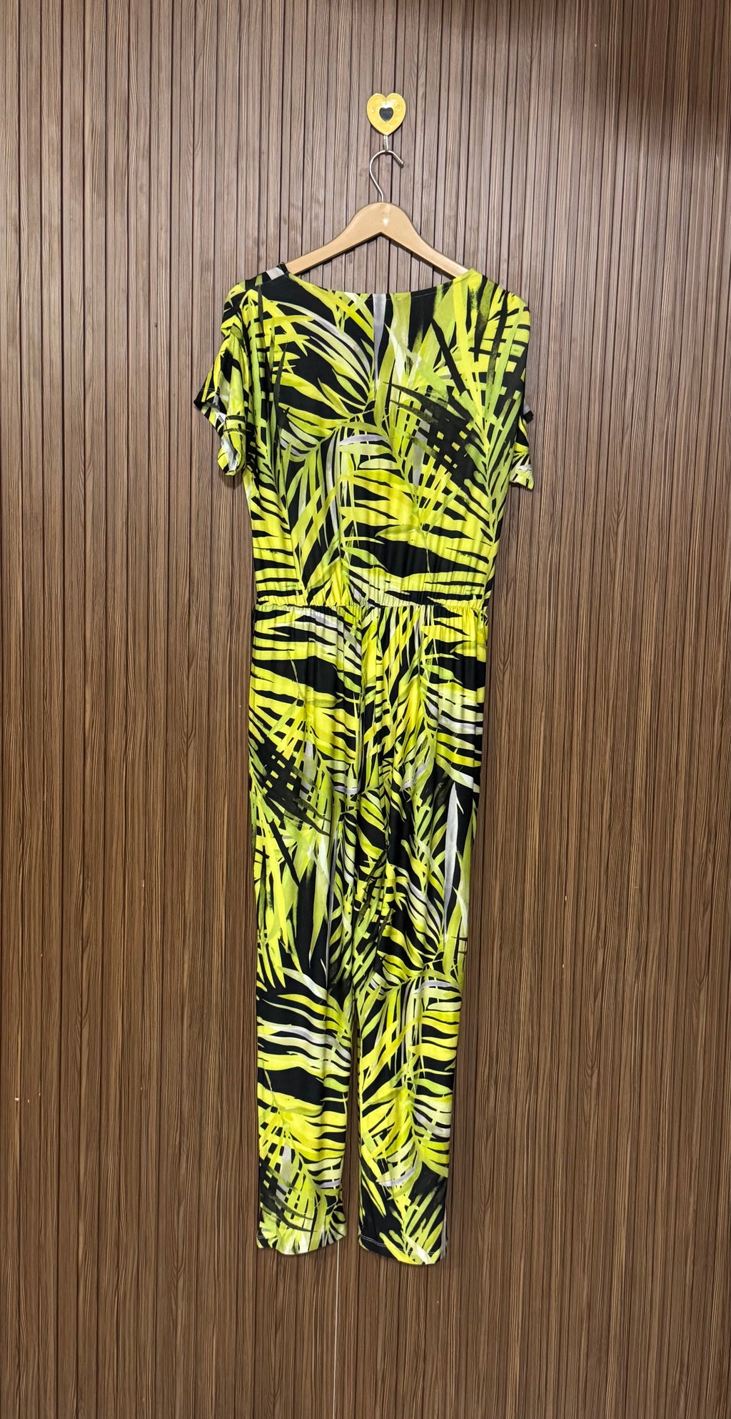 Yellow Tropical Print Jumpsuit