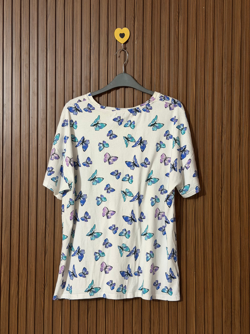 Butterfly Print Half Sleeves T-Shirt