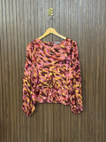 Chest 19 Baggy Length 21 Fabric Shifon Abstract Top