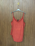 Casual Orange Sleeveless Top