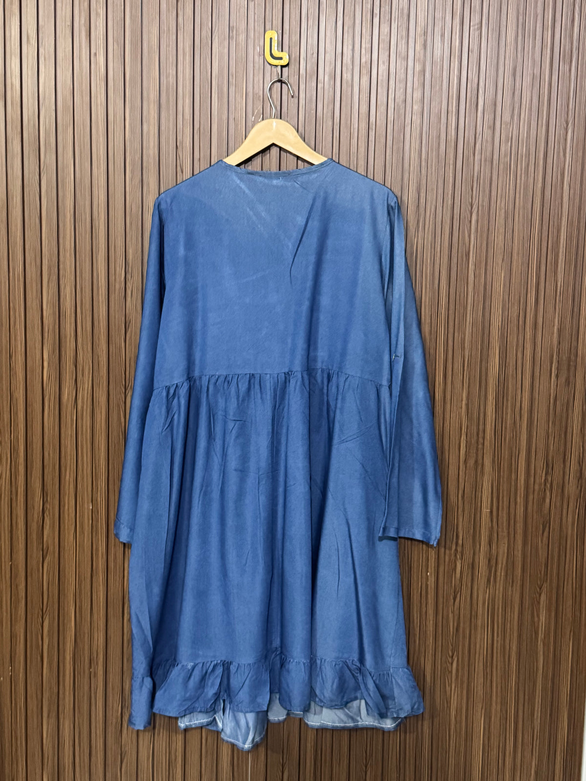 Chest 19 Length 37 Fabric Silk Cotton Knit Long Top