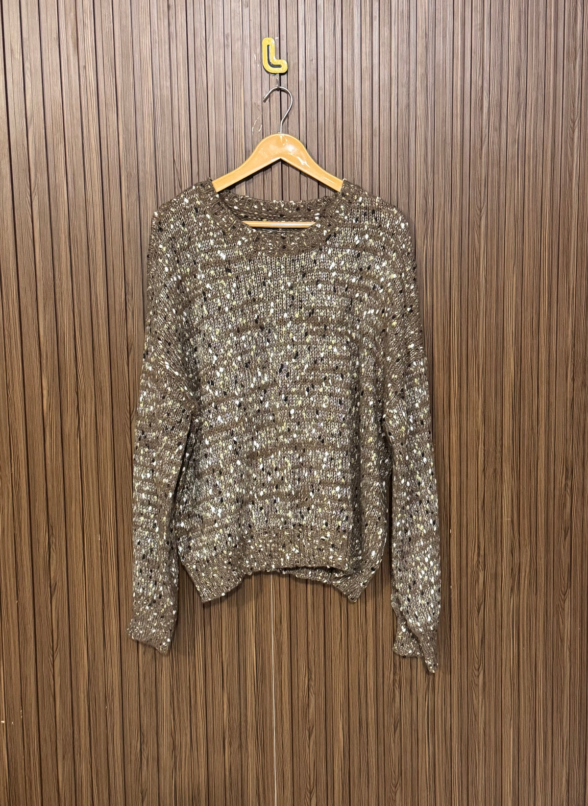 Chest 26 Length 25 Olive Heavy Sweater