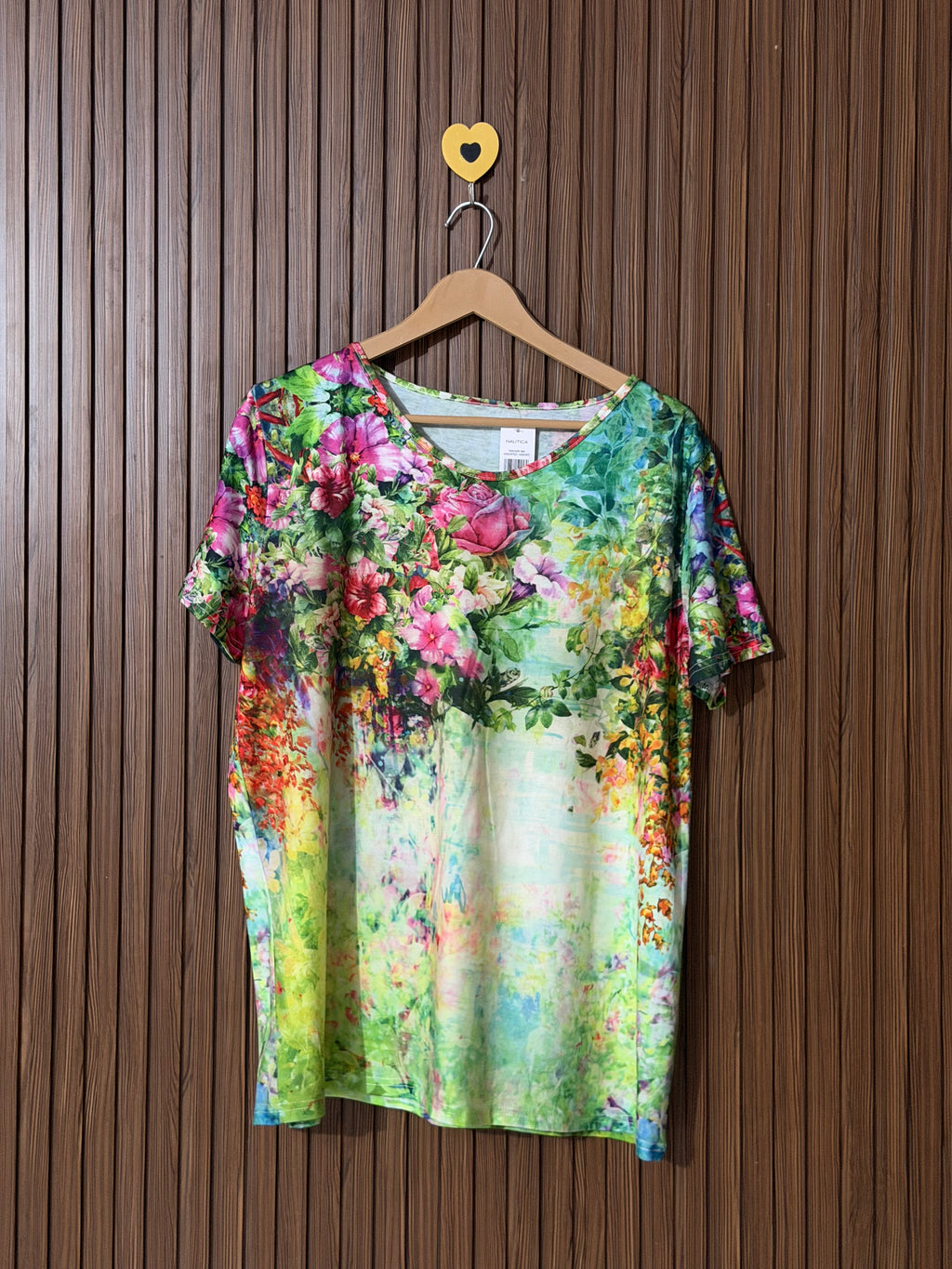 Multicolor Floral Print Half Sleeve Top