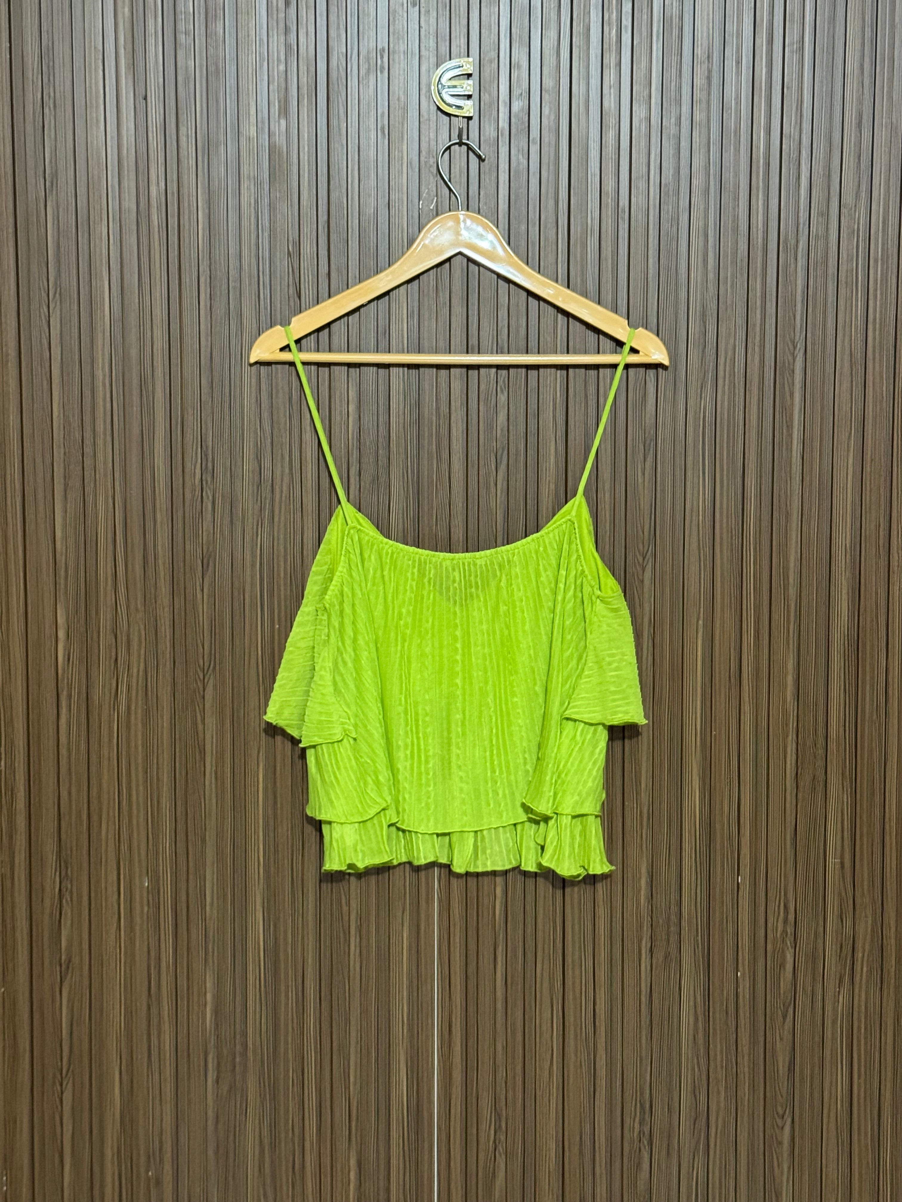 Chest 17 Length 22 Fabric Shifon Net Green