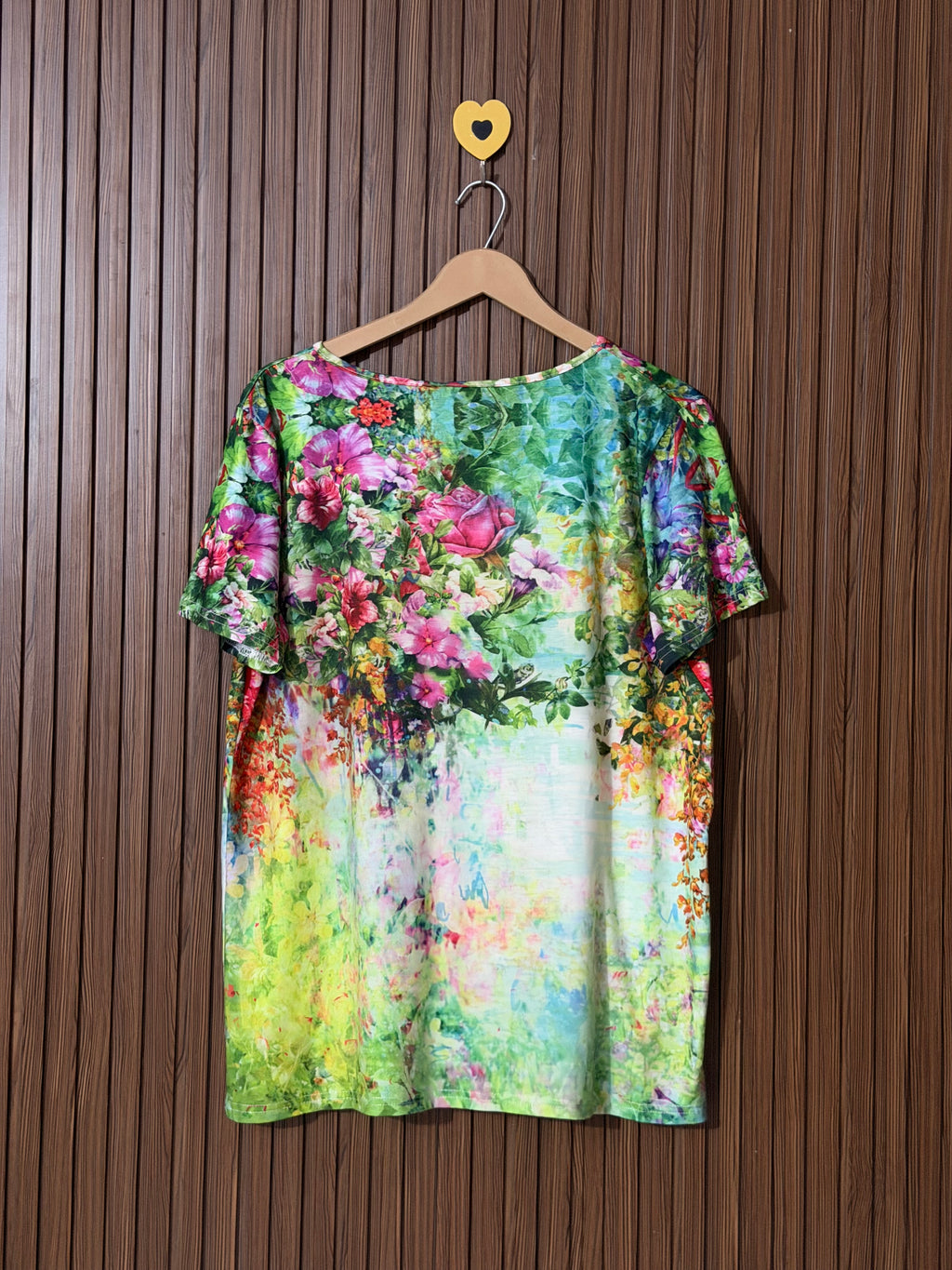Multicolor Floral Print Half Sleeve Top