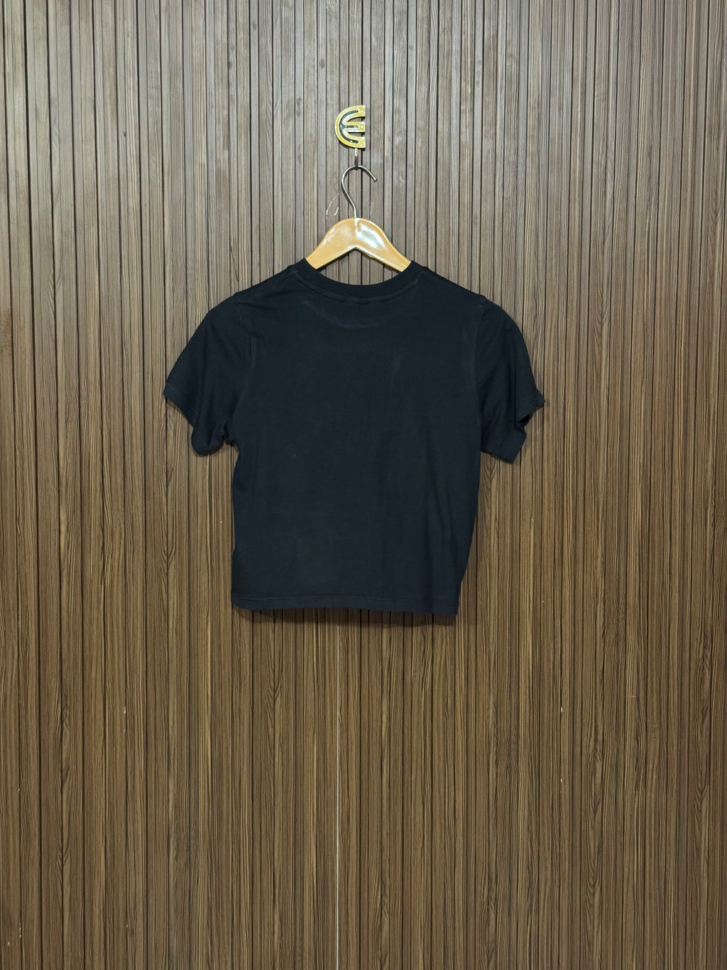 Chest 17 Length 17 Casual Black Printed Top