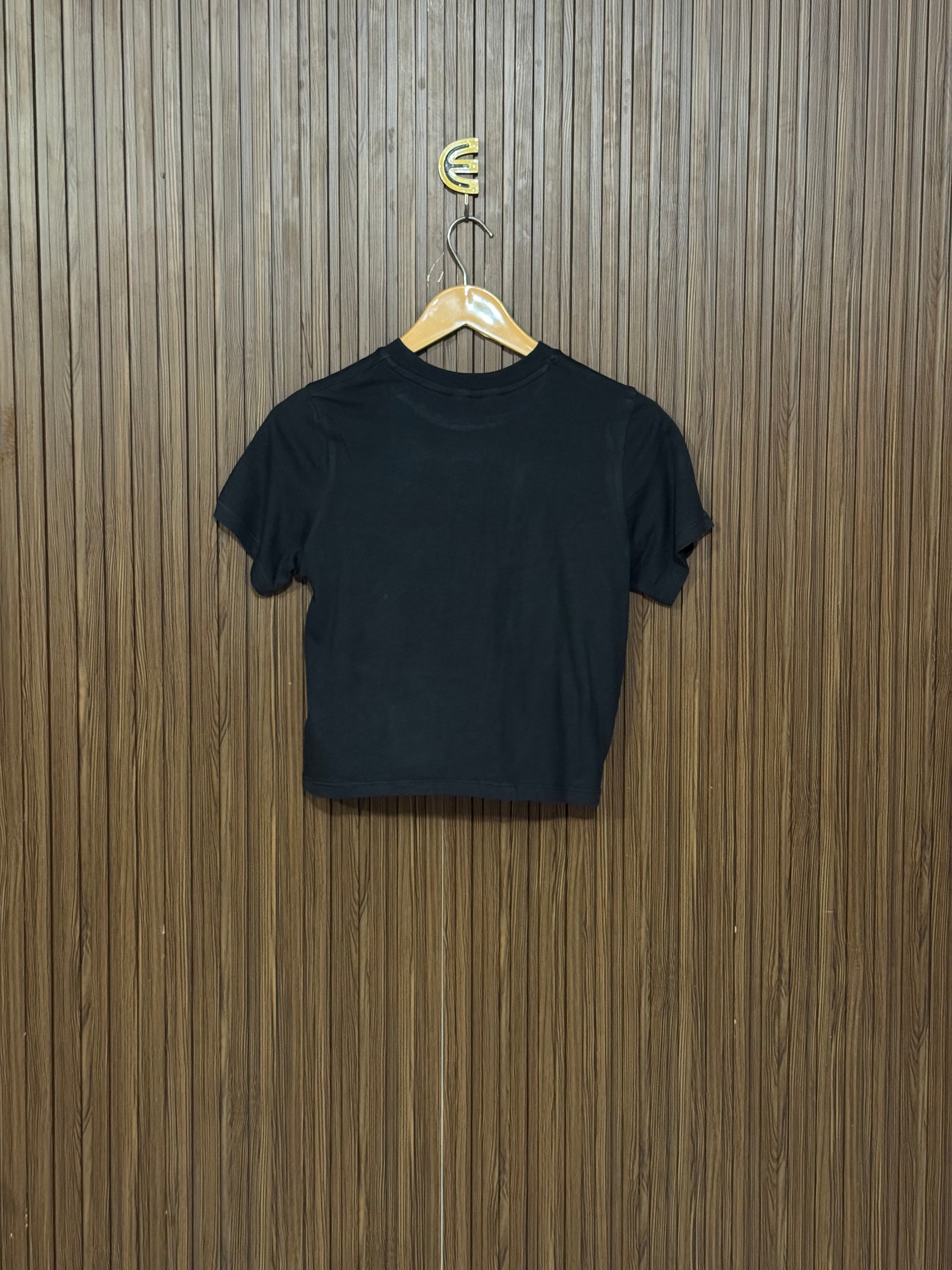 Chest 17 Length 17 Casual Black Printed Top