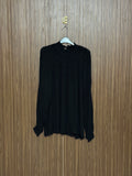 Chest 24 Length 30 Fabric Shifon Black High Neck Top