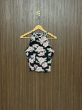 Chest 15 Length 17 Black Floral