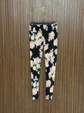Pastel Flora Black Trousers