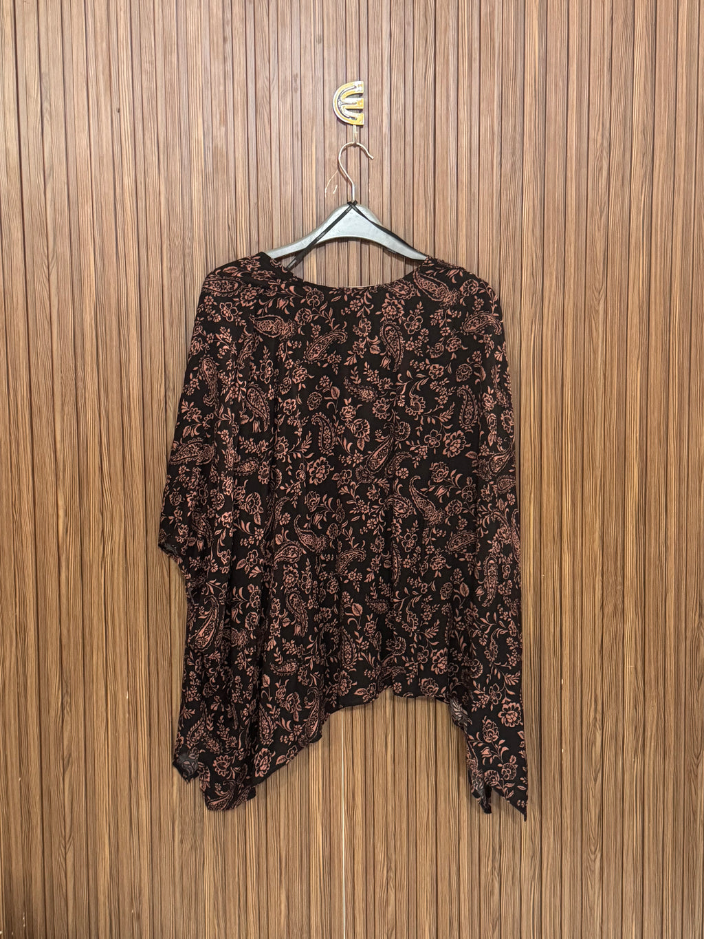 Chest Medium Sharg Length 28 Fabric Linen Brown Print