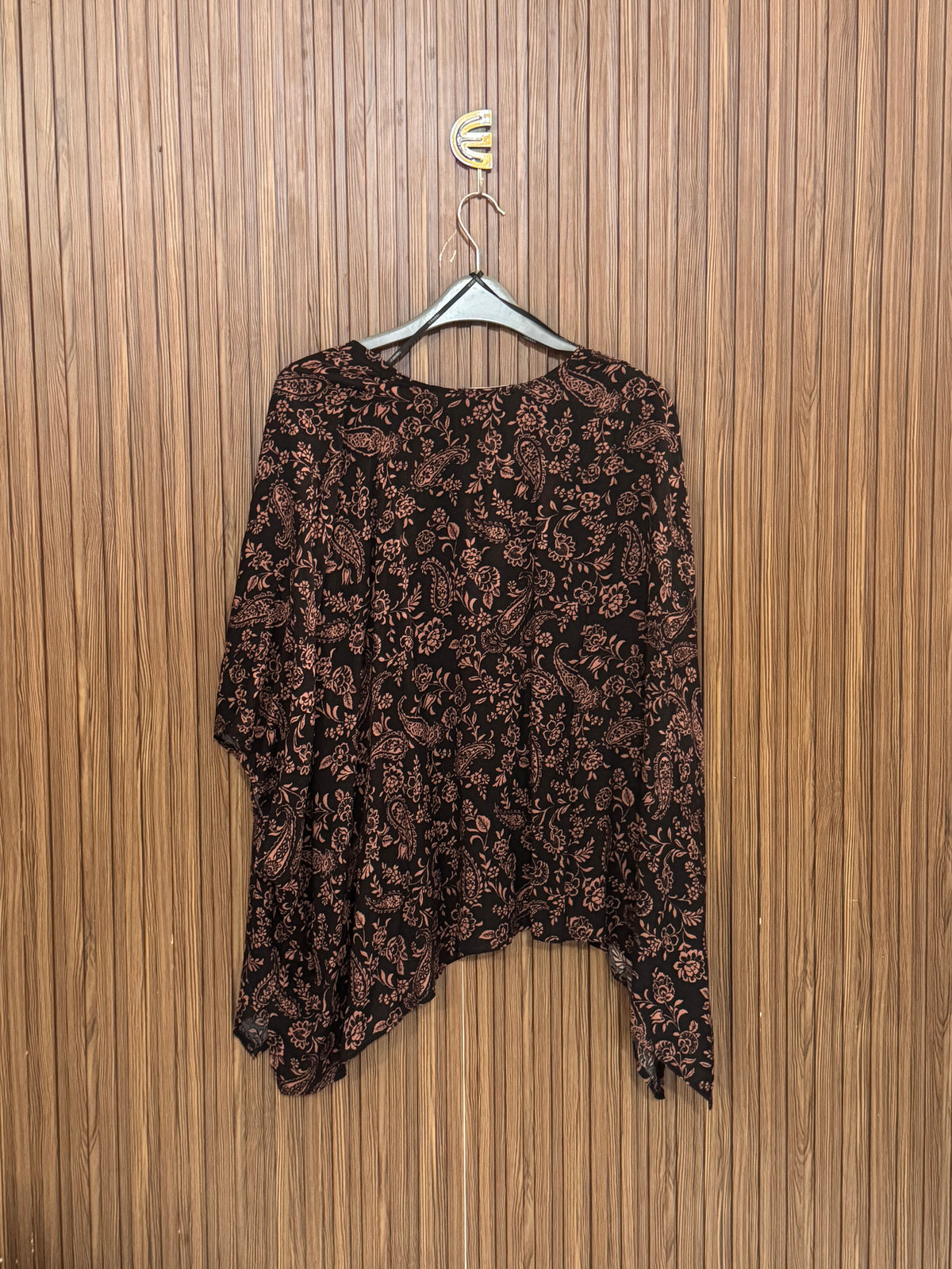 Chest Medium Sharg Length 28 Fabric Linen Brown Print