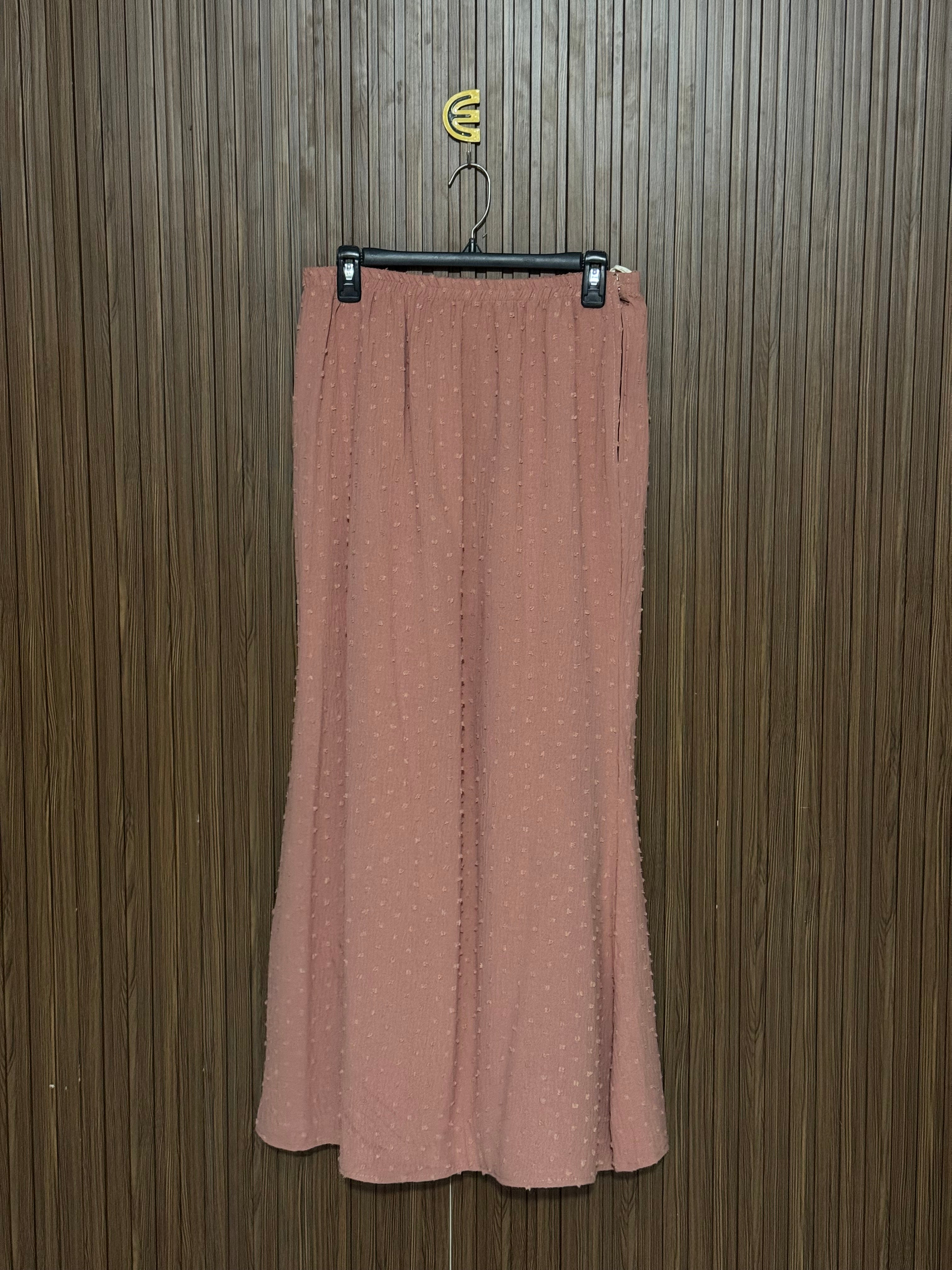 Rose Swiss Dot Maxi Skirt