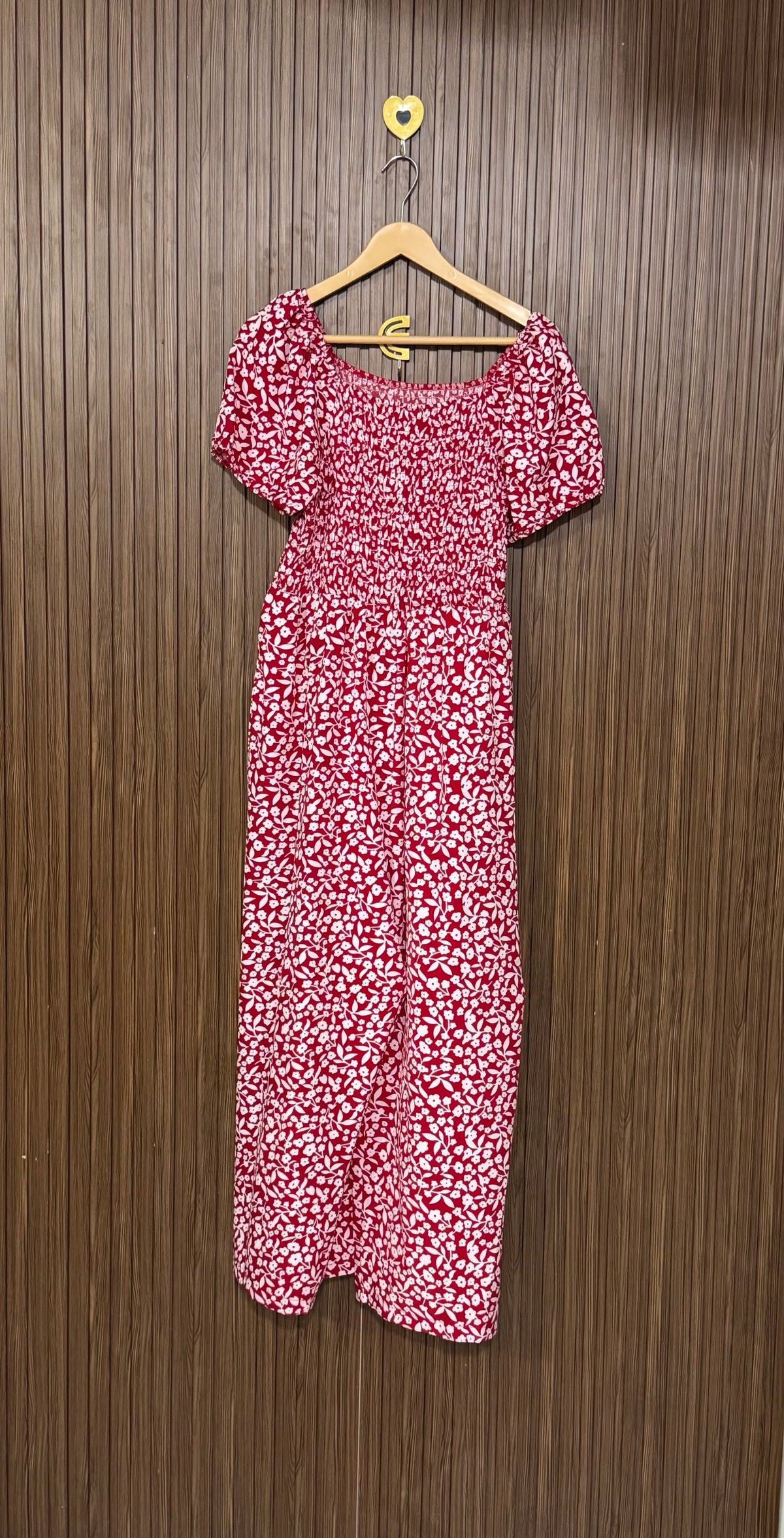 Red Floral Print Jumpsuit