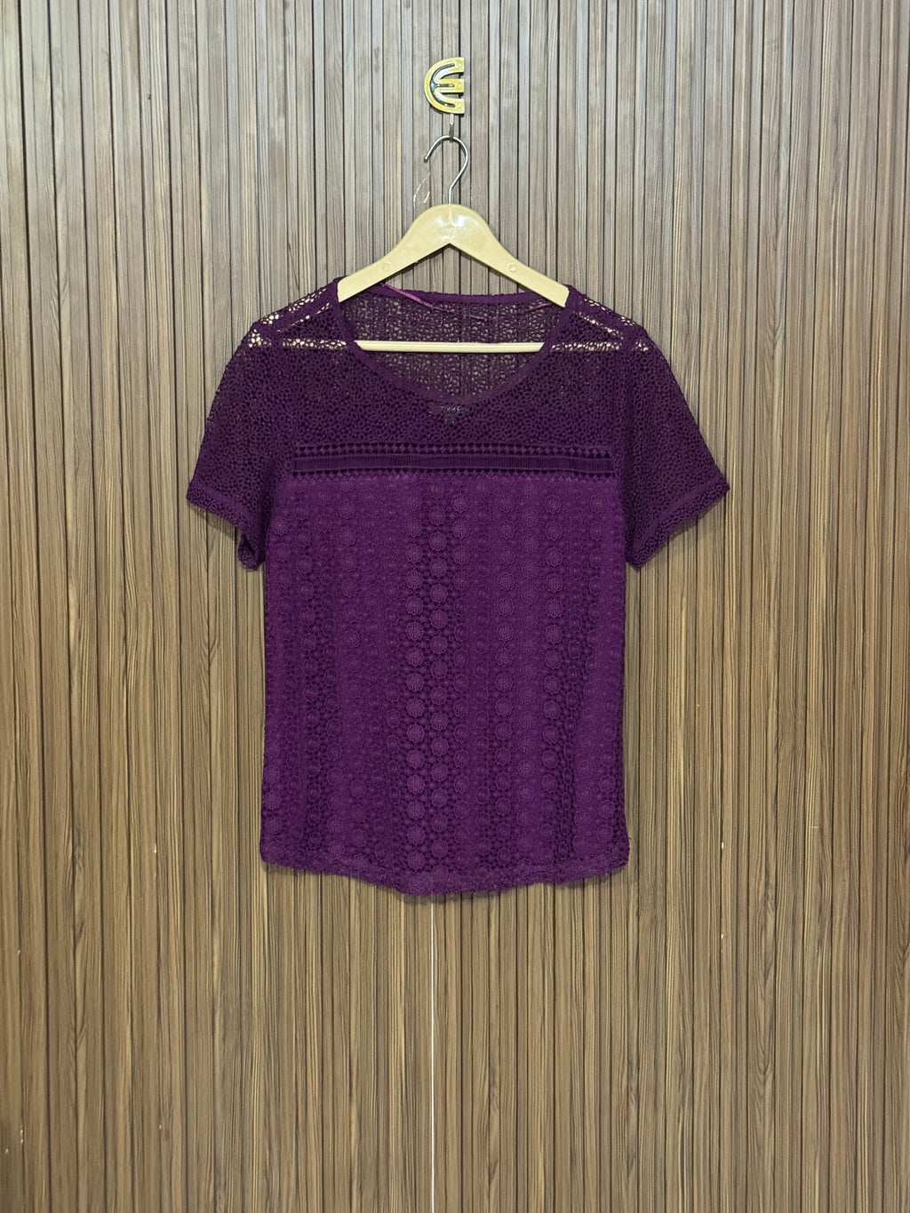 Chest 18 Length 24 Fabric Net Plaid Tee