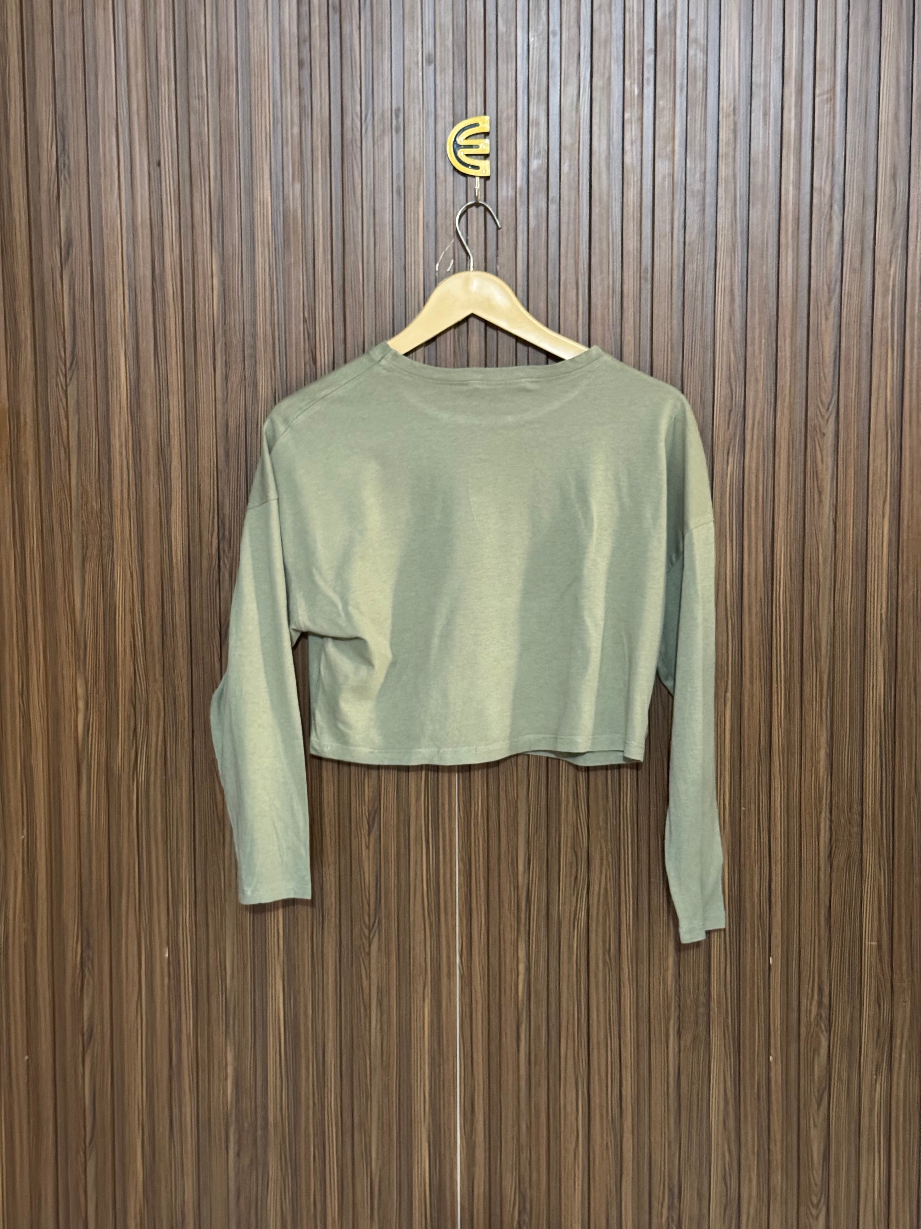 Chest 18 Length 16 Sage Green Crop Top
