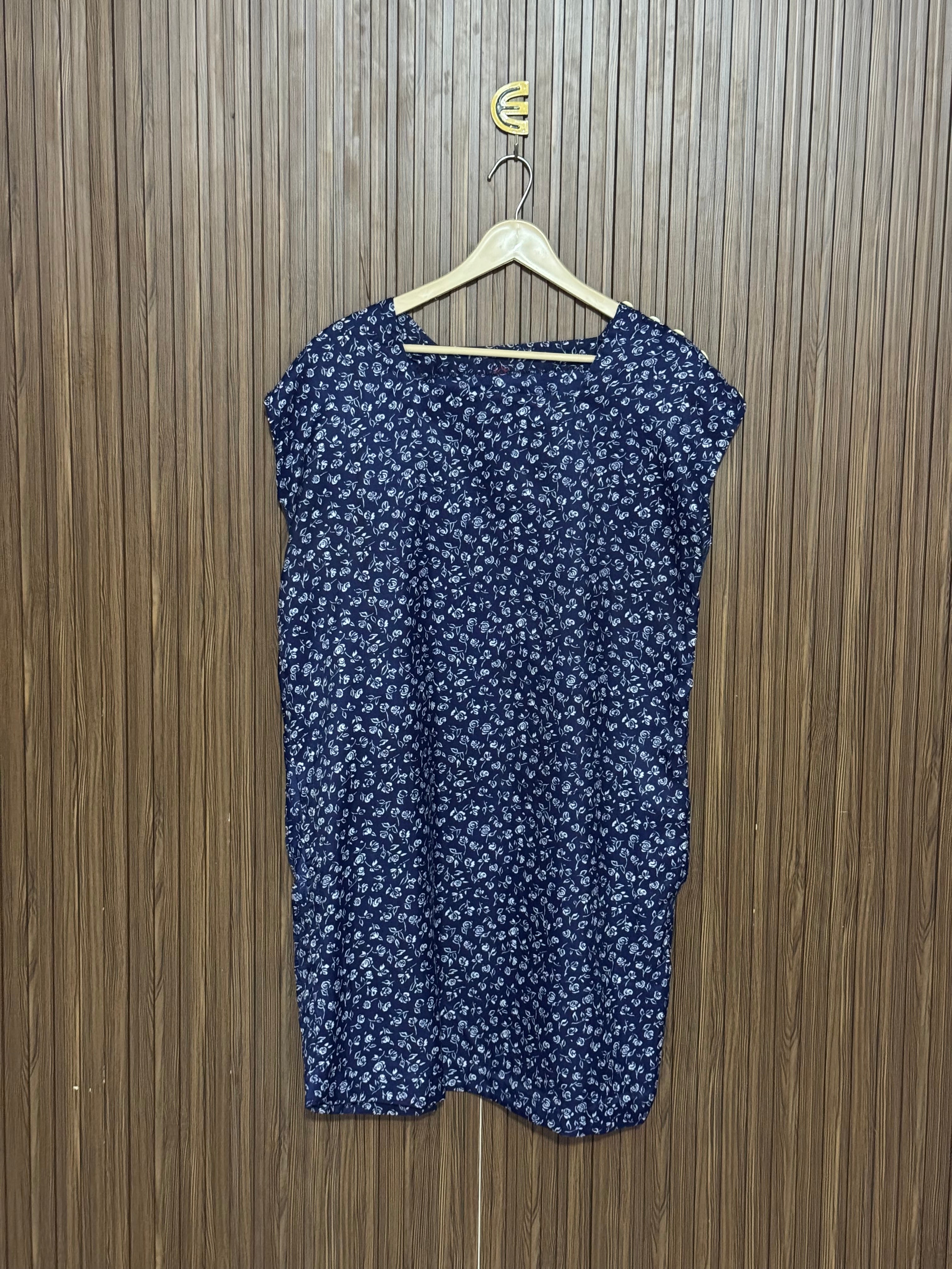 Sleeveless Printed Long Top