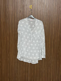 Chest 20 Length 30 Fabric Nylon Grey Polka Dot Top