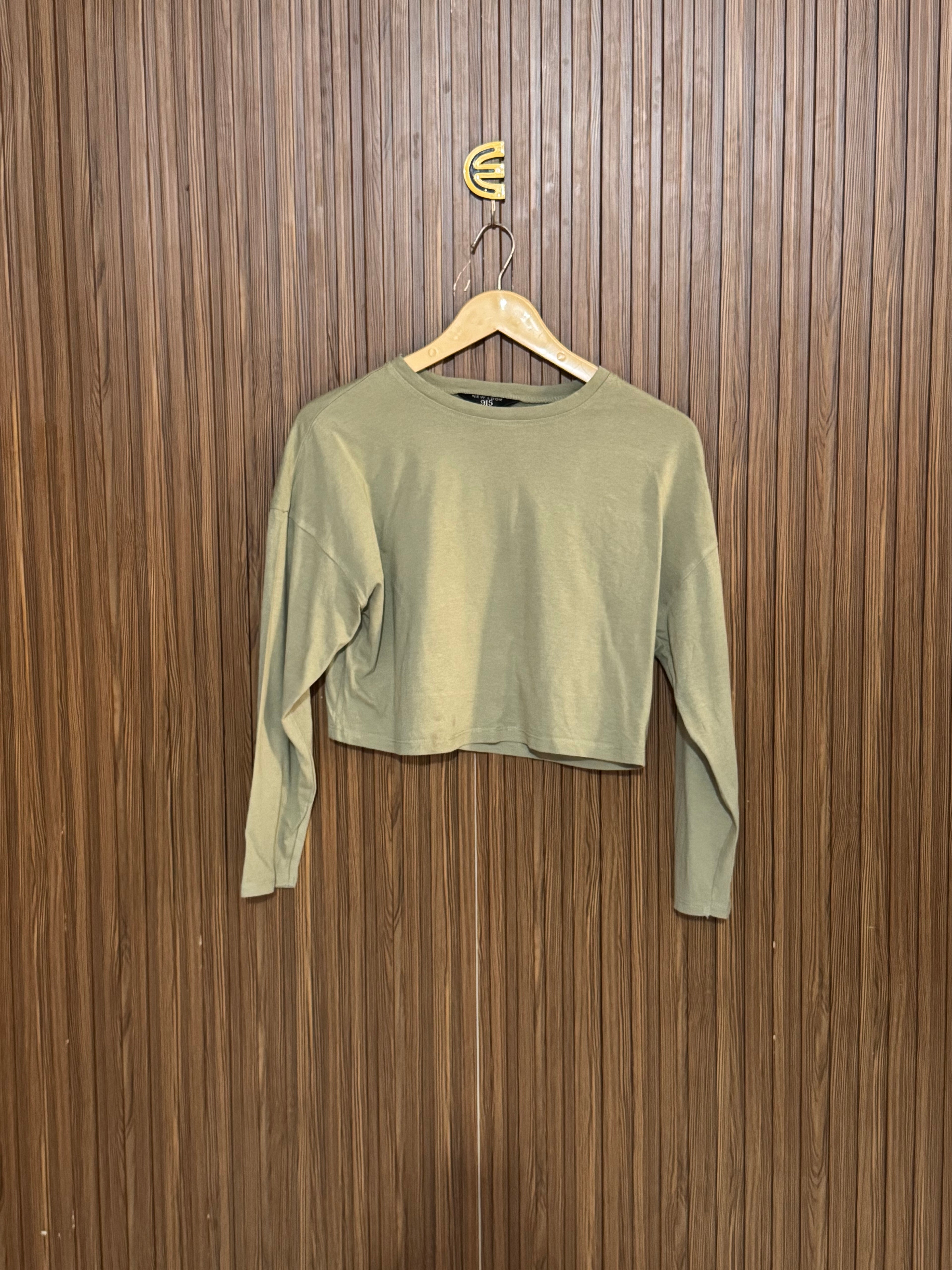 Chest 18 Length 16 Sage Green Crop Top