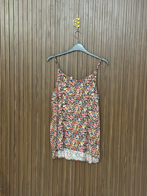 Casual Floral Print Sleeveless Top