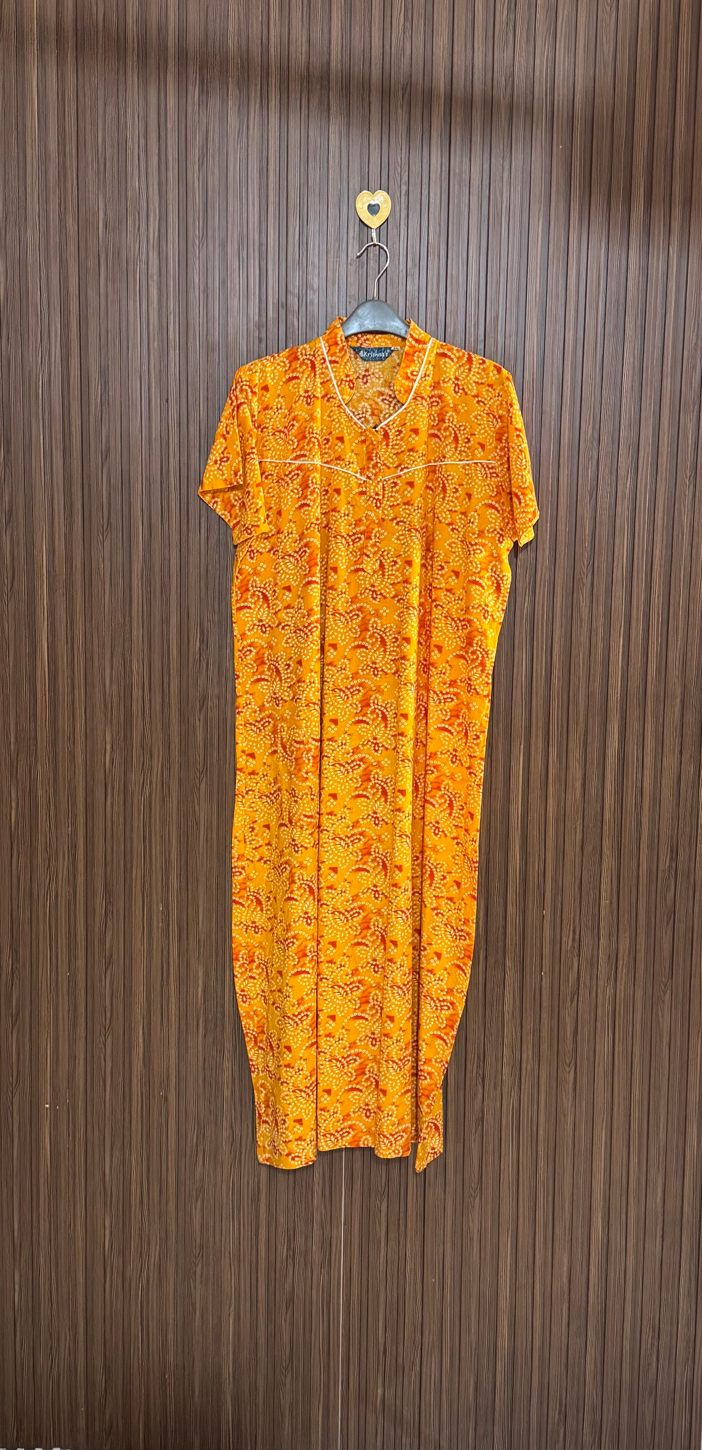 Yellow Paisley Print Long Top