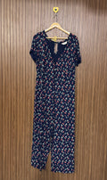 Blue Cherry Print Jumpsuit