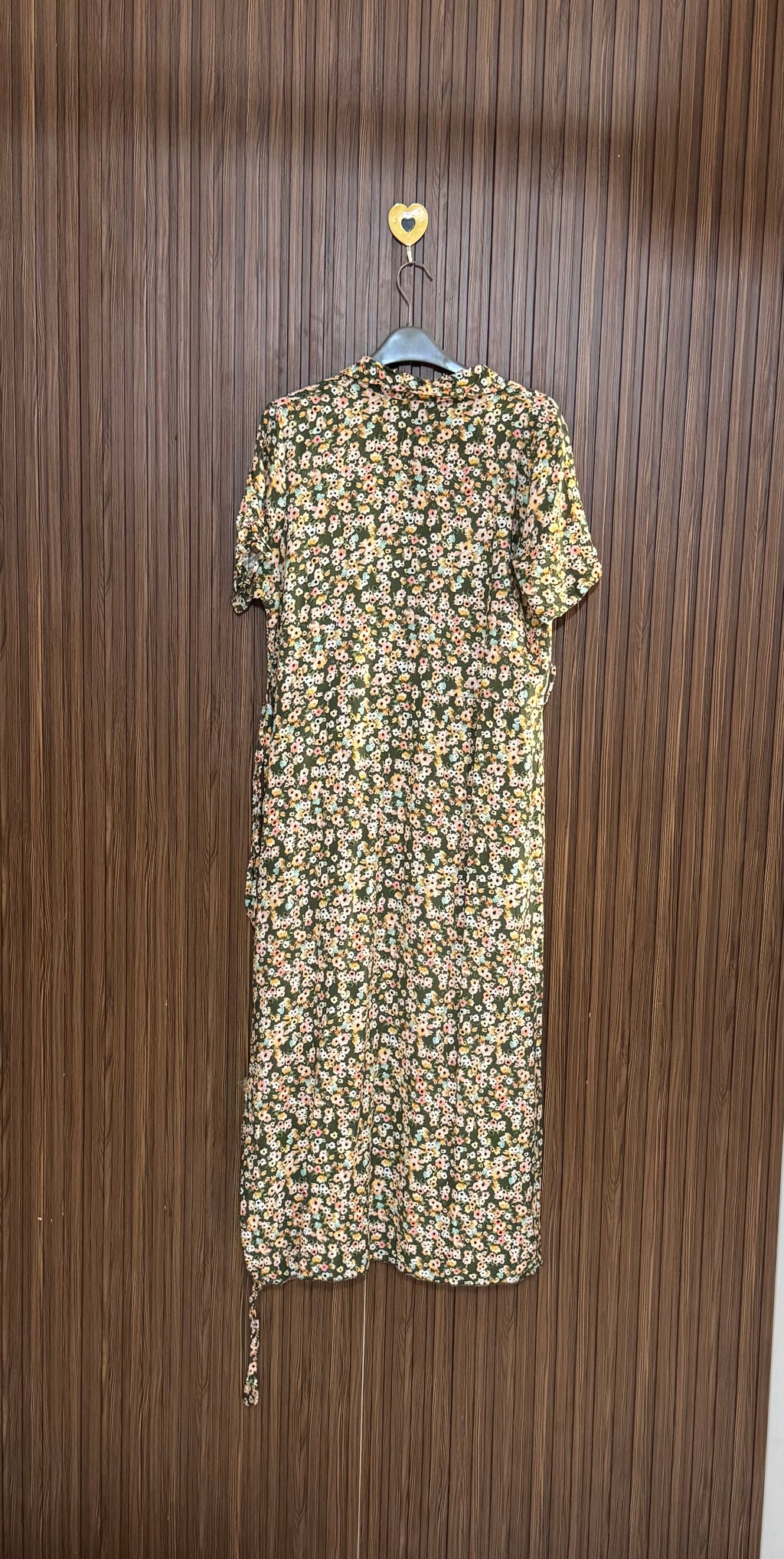 Green Ditsy Floral Long Top