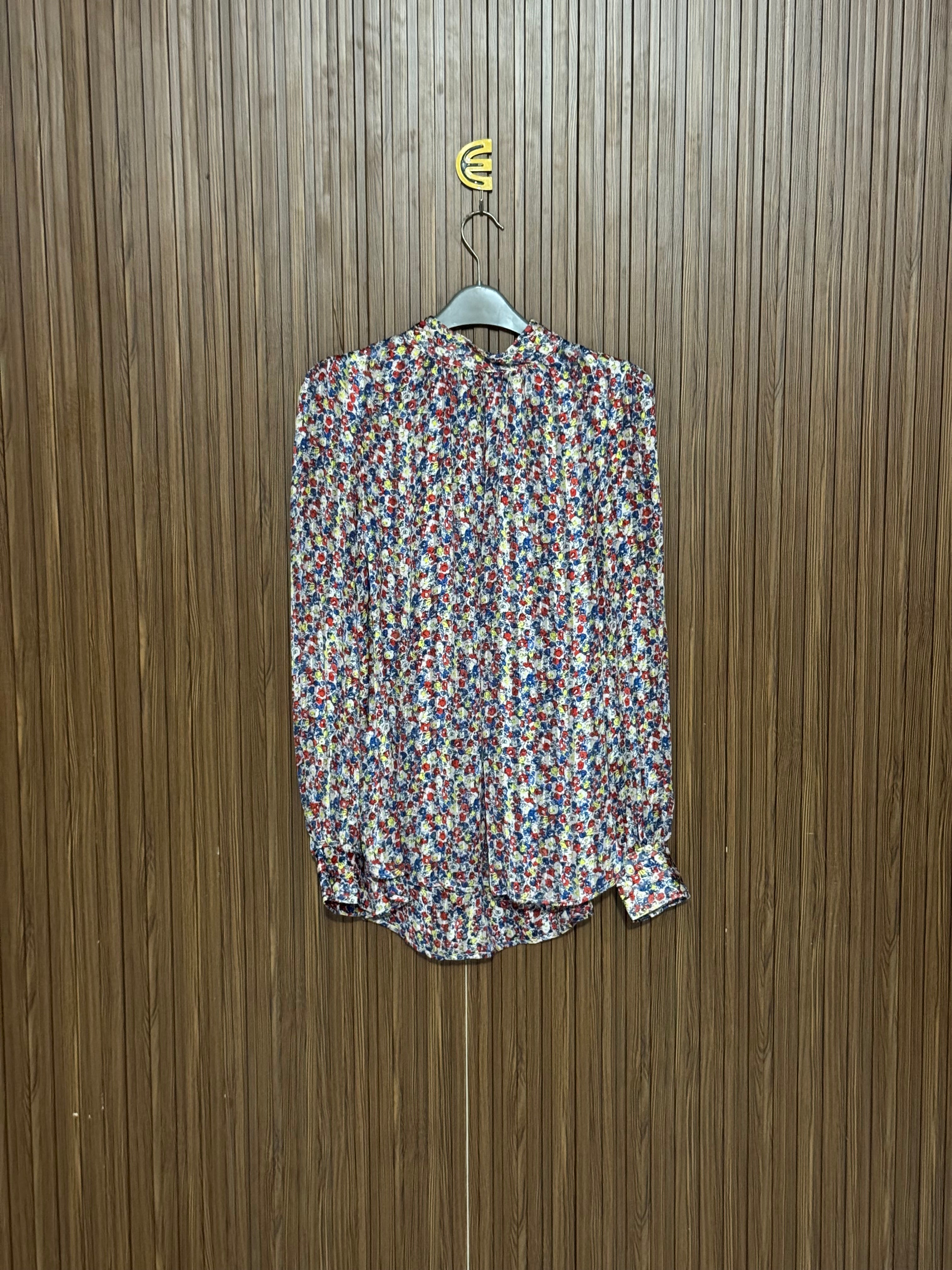 Chest 22 Length 26 Fabric Silk High Neck Top