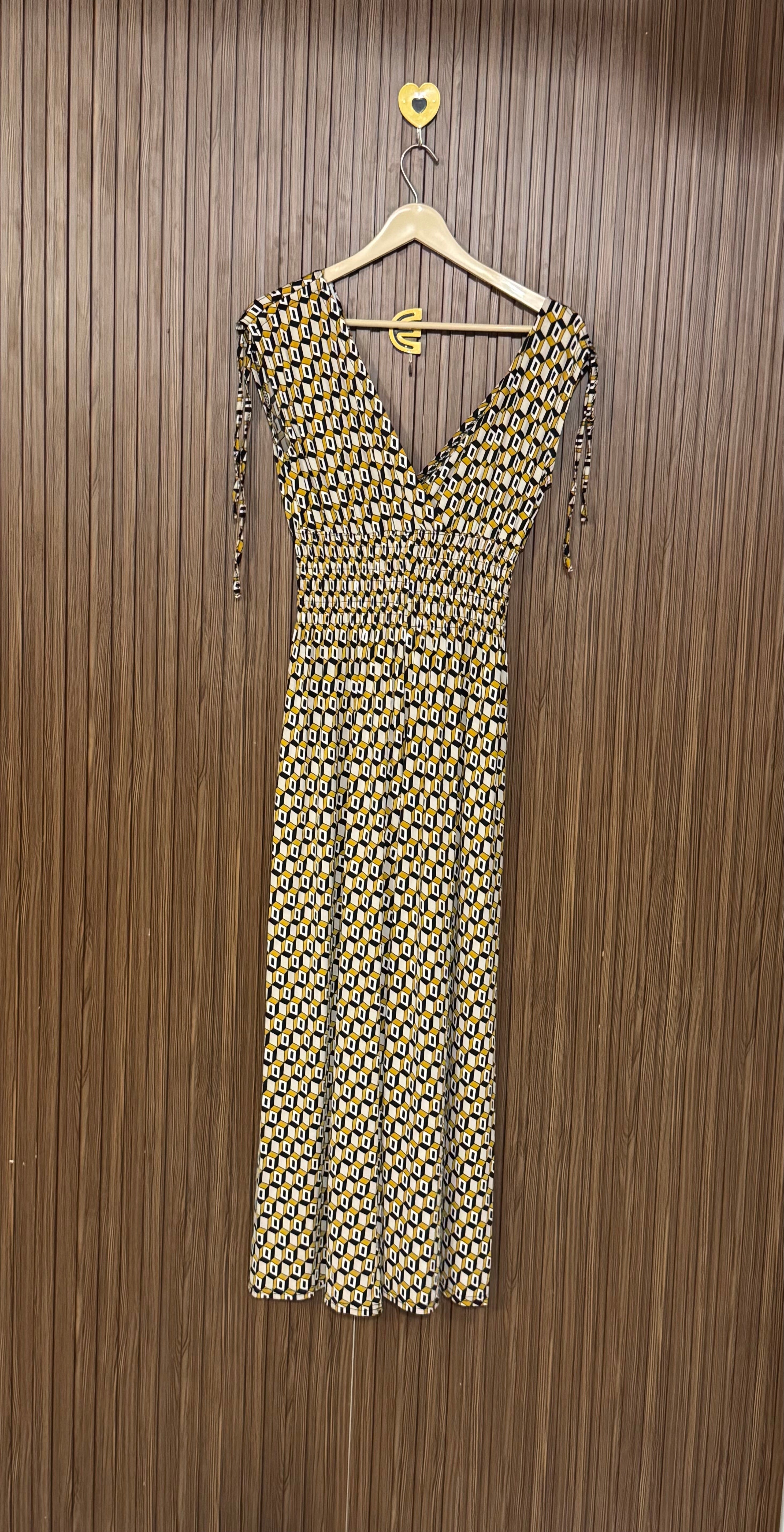 Printed V-Neck Jumpsuit