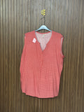 Red Geometric Printed Sleeveless Top