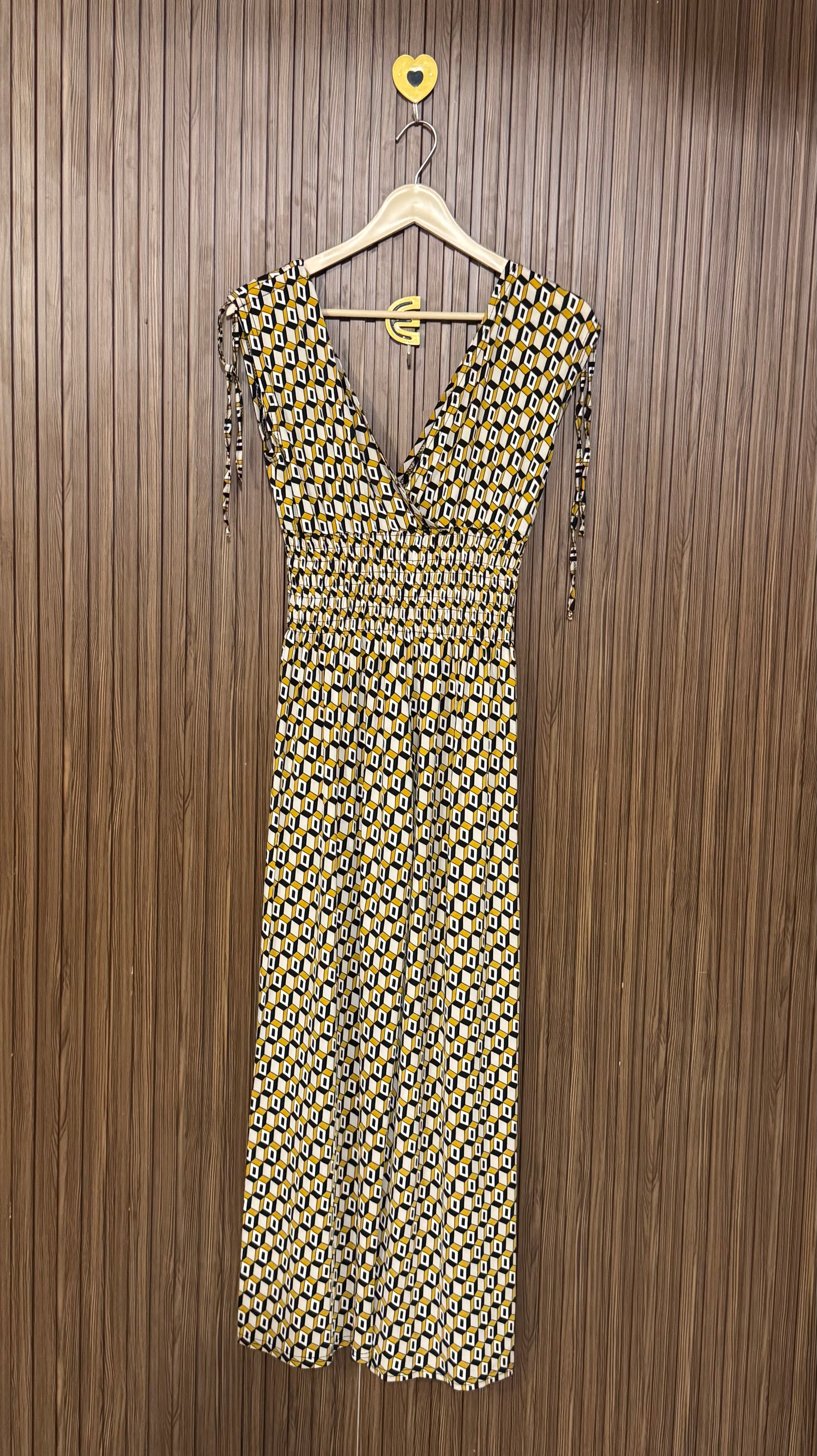 Printed V-Neck Jumpsuit
