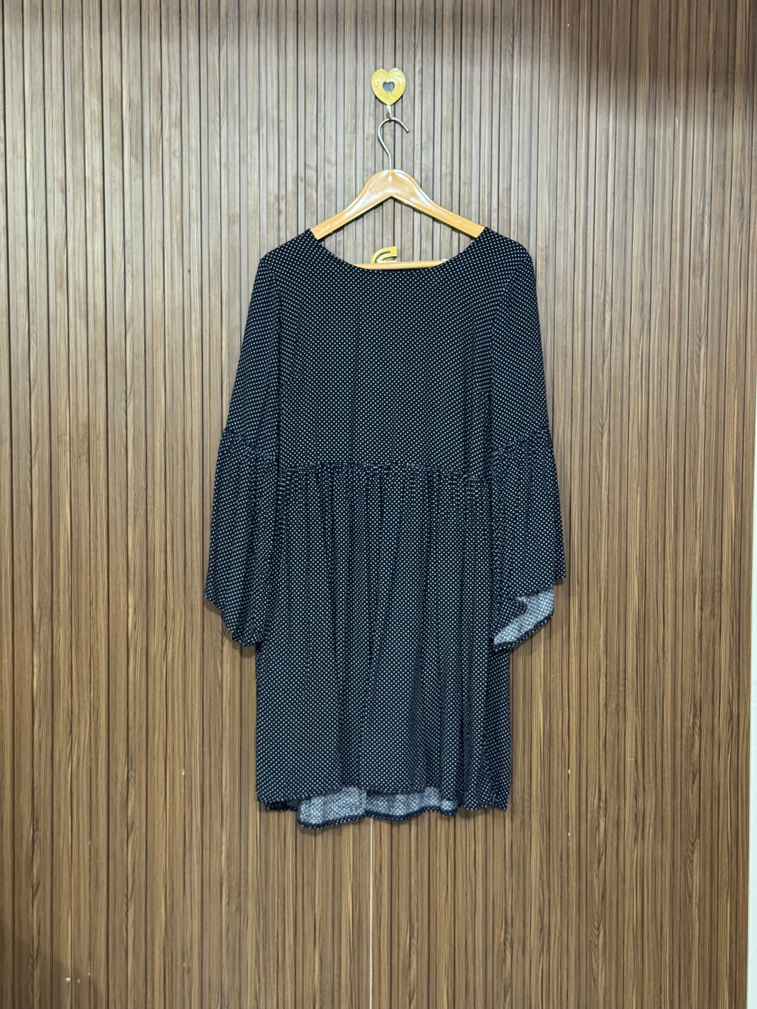Wrinkle Print Long Top
