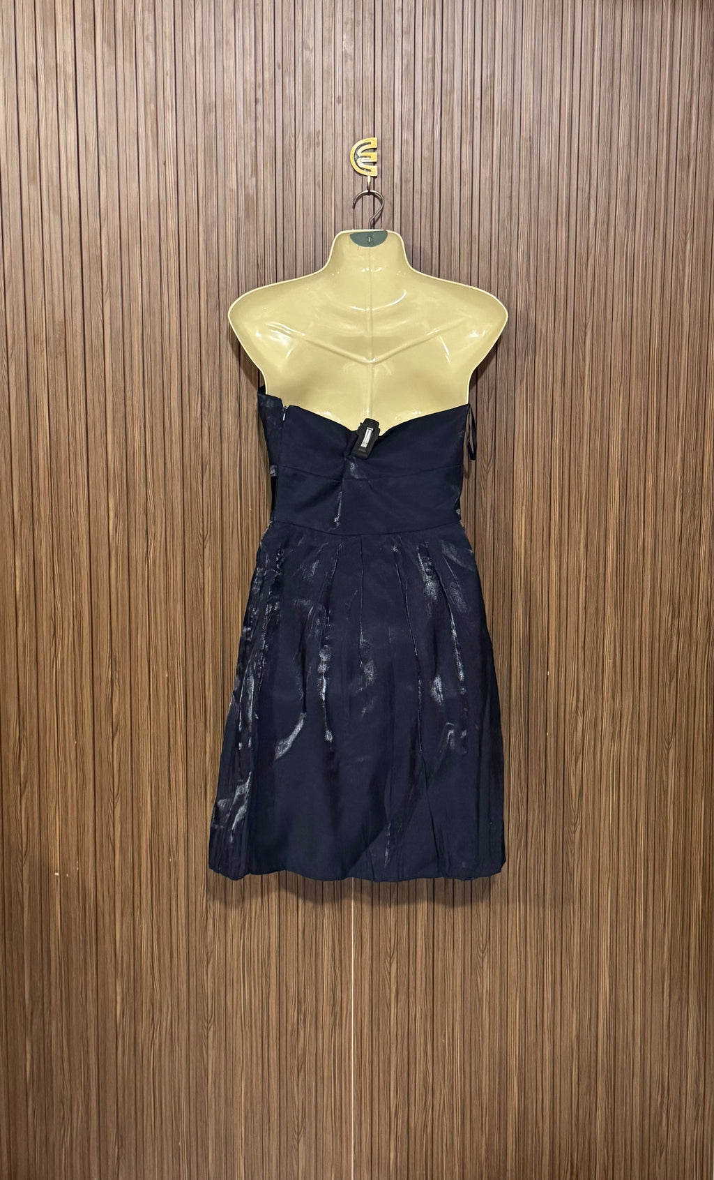 Chest 14 Length 28 Fabric Silk Blue Strapless Dress