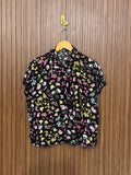 Chest 21 Length 20 Fabric Silk Knotted Crop Top