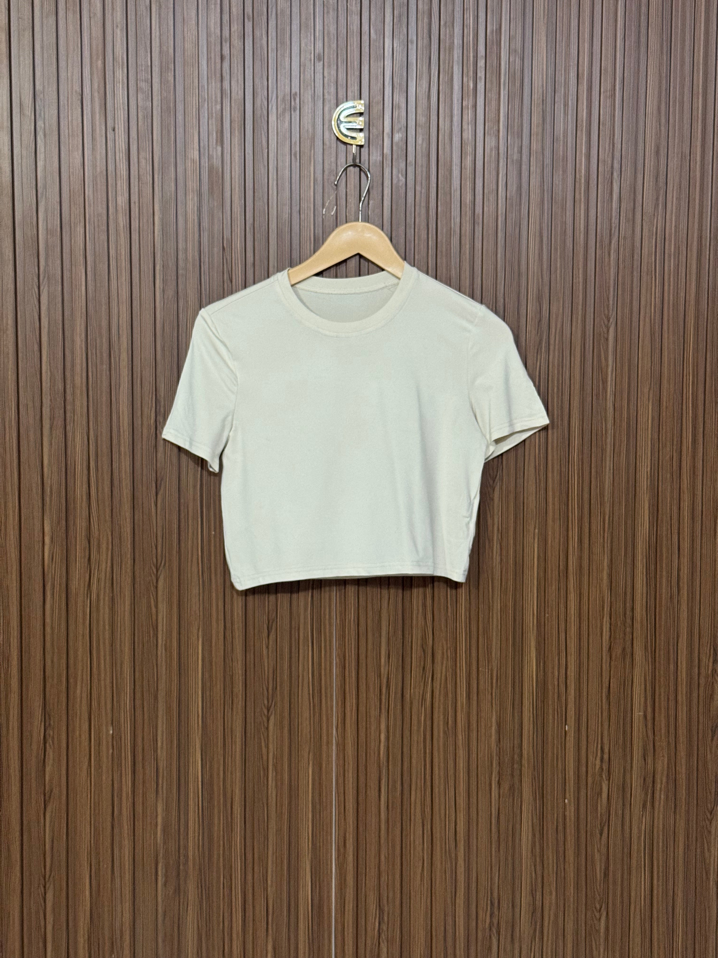 Chest 16 Length 16 Casual Cream Tee