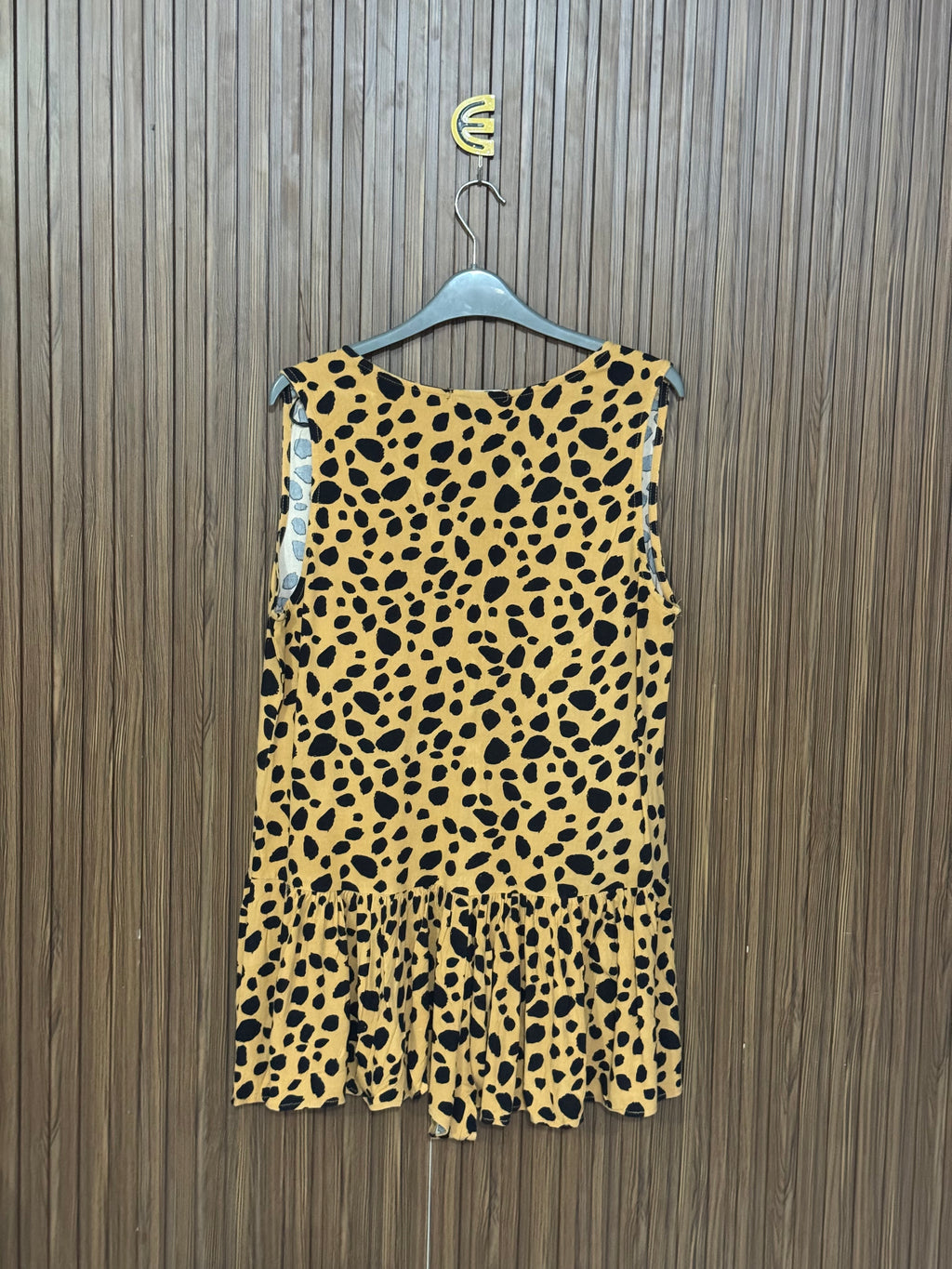 Yellow Leopard Print Sleeveless Top