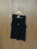 Chest 17 Length 22 Fabric Silk V Neck Top