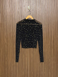 Chest 18 Length 17 Black Gold Star