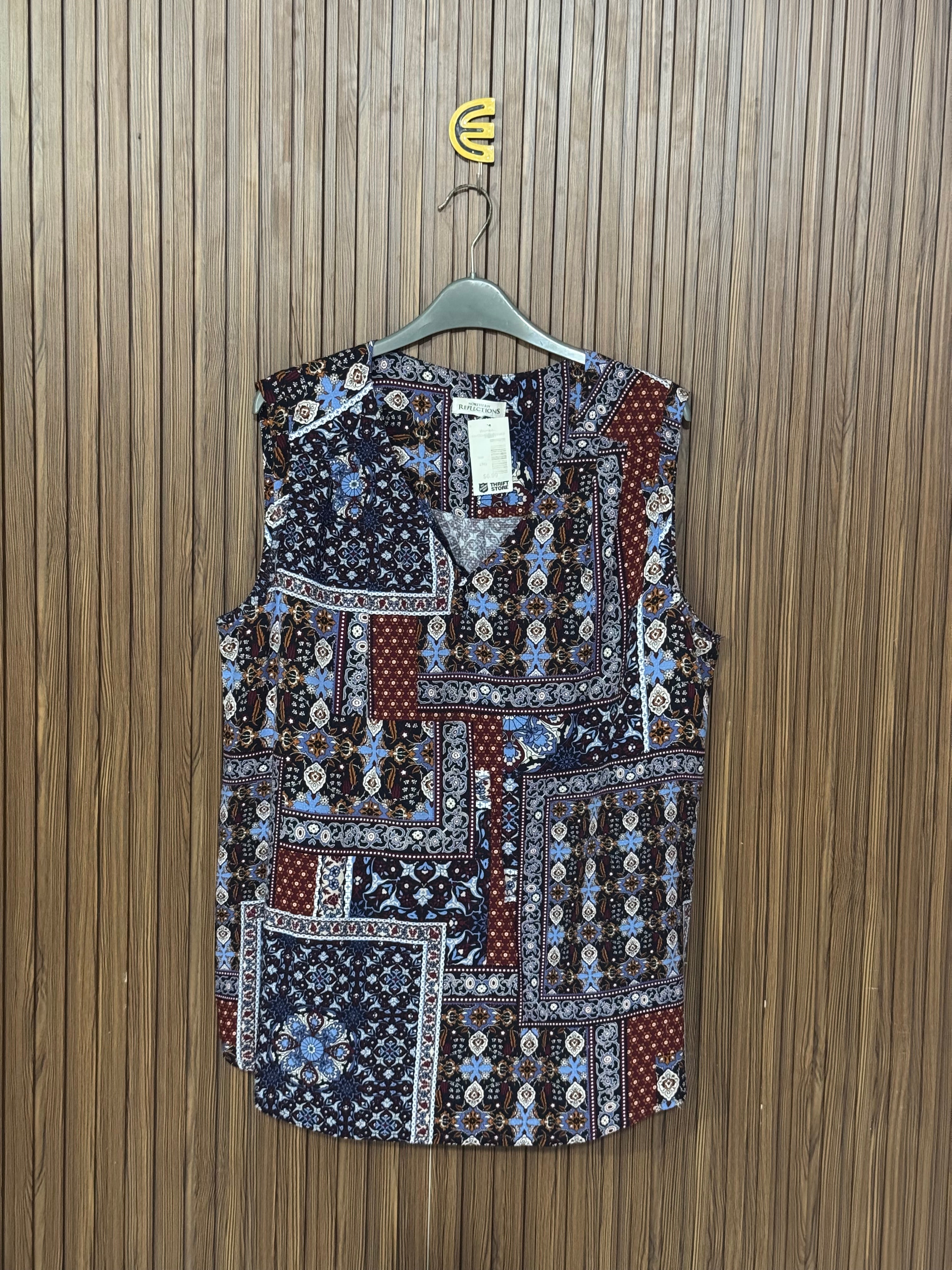 Multicolor Paisley Print Sleeveless Top