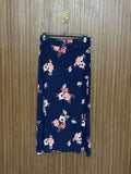 Pink Rose Navy Long Skirt